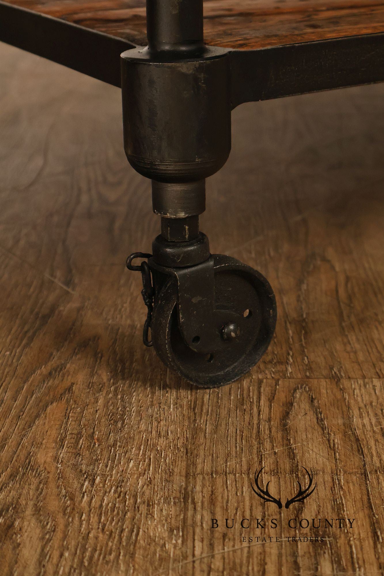 Industrial Style Two-Tier Rolling Coffee table