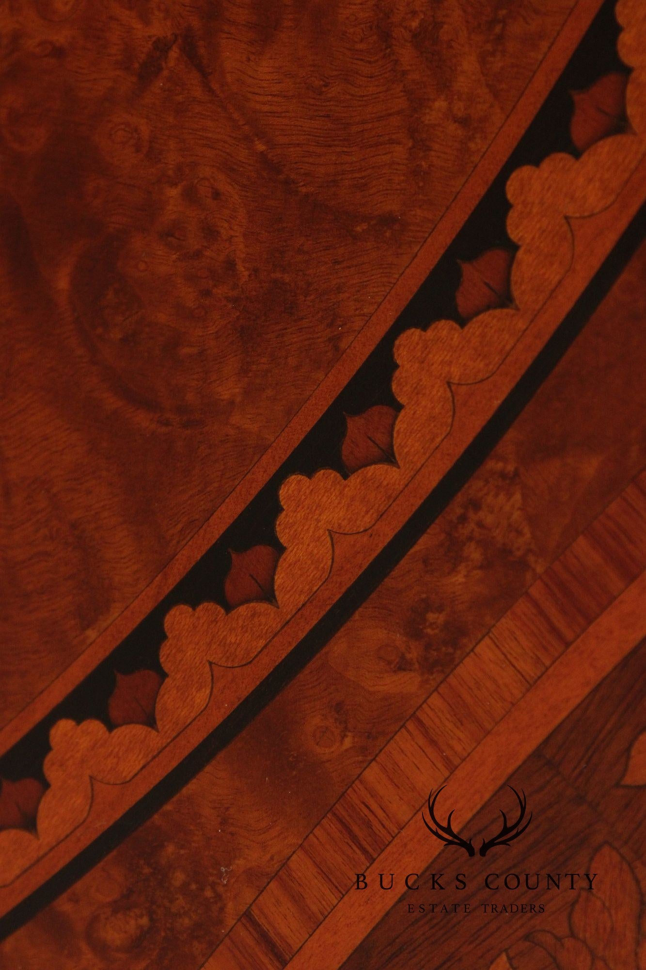 Rho Mobili D’Epoca Italian Empire Style Inlaid Mahogany Center Table