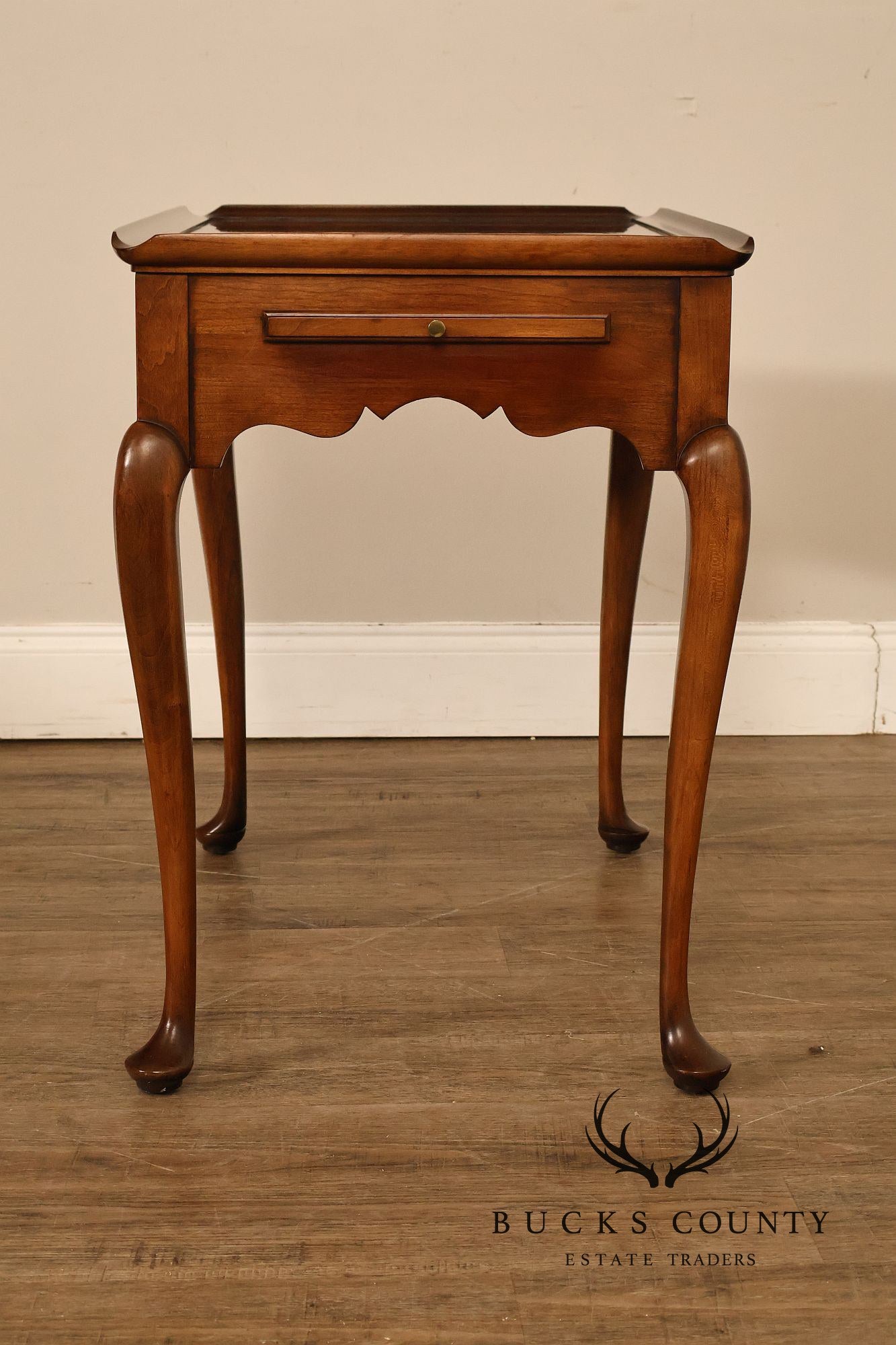 Statton Queen Anne Style Cherry Tea Table
