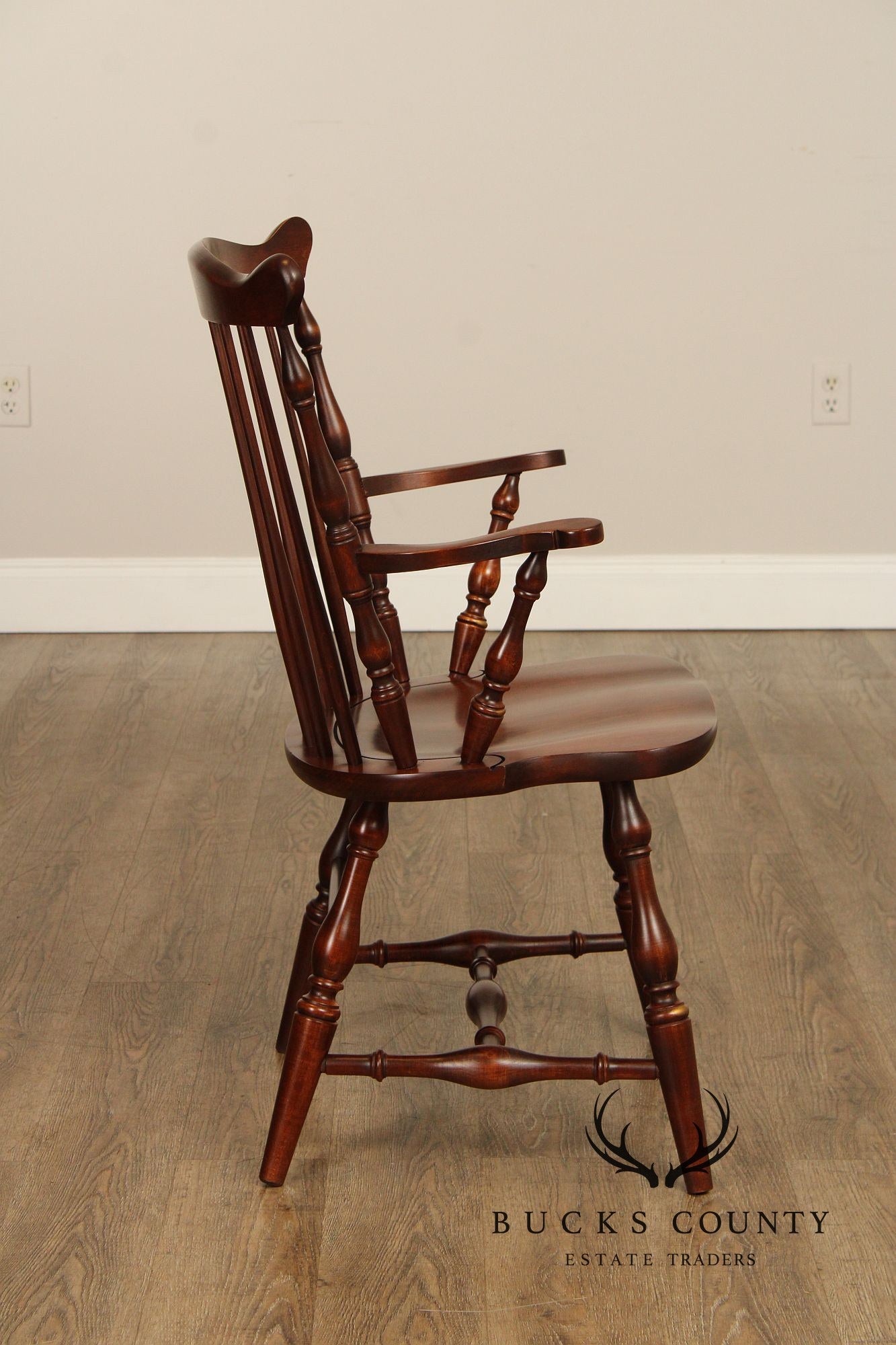 Hitchcock Stencil-Decorated Cherry Windsor Armchair