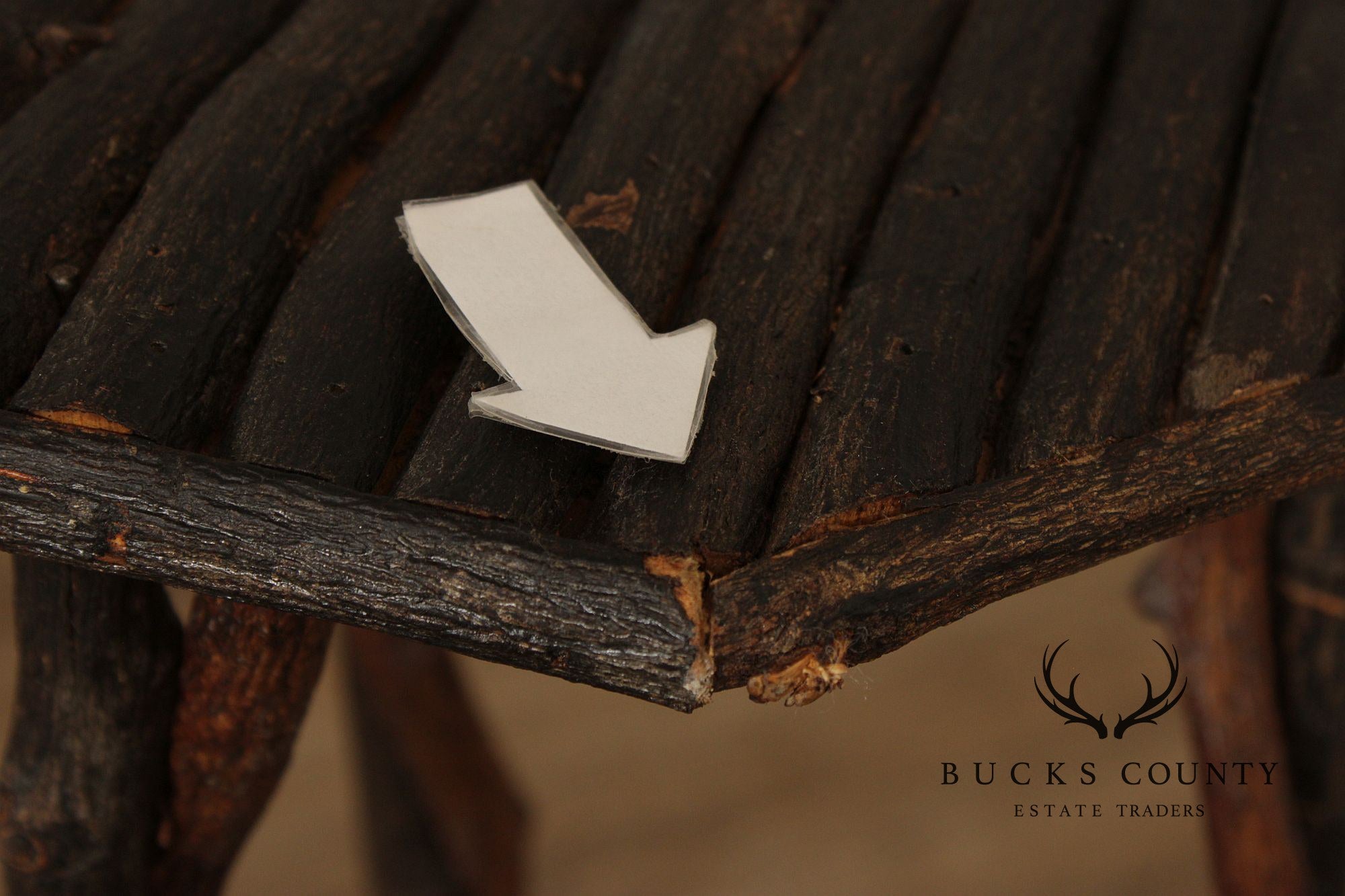 Adirondack Style Twig Plant Stand