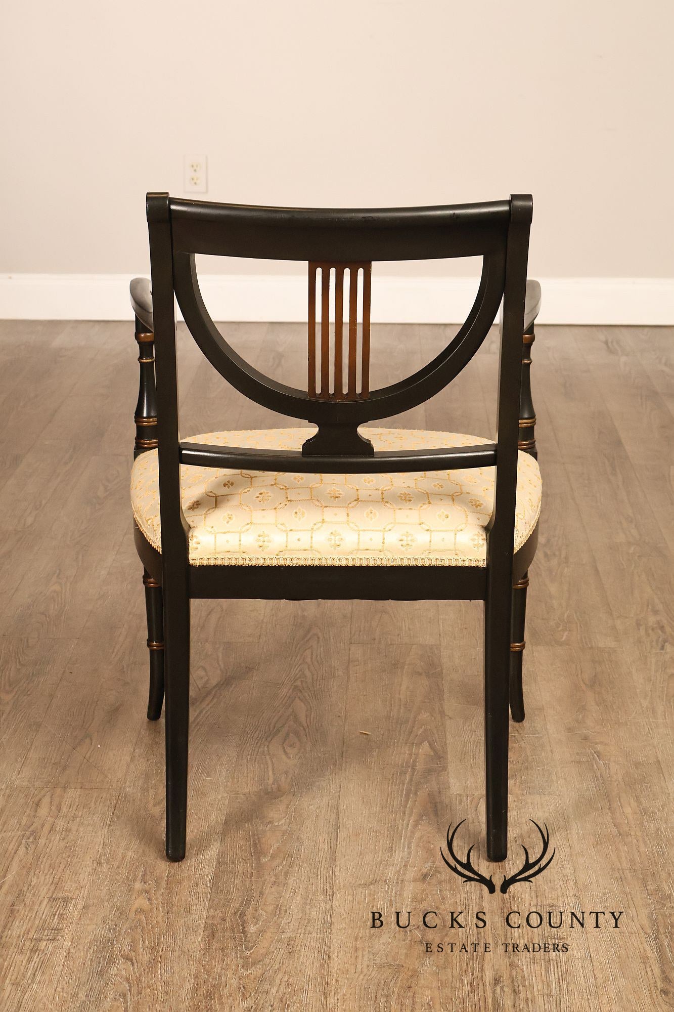 J. L. Pershing & Son Vintage Federal Style Painted Armchair