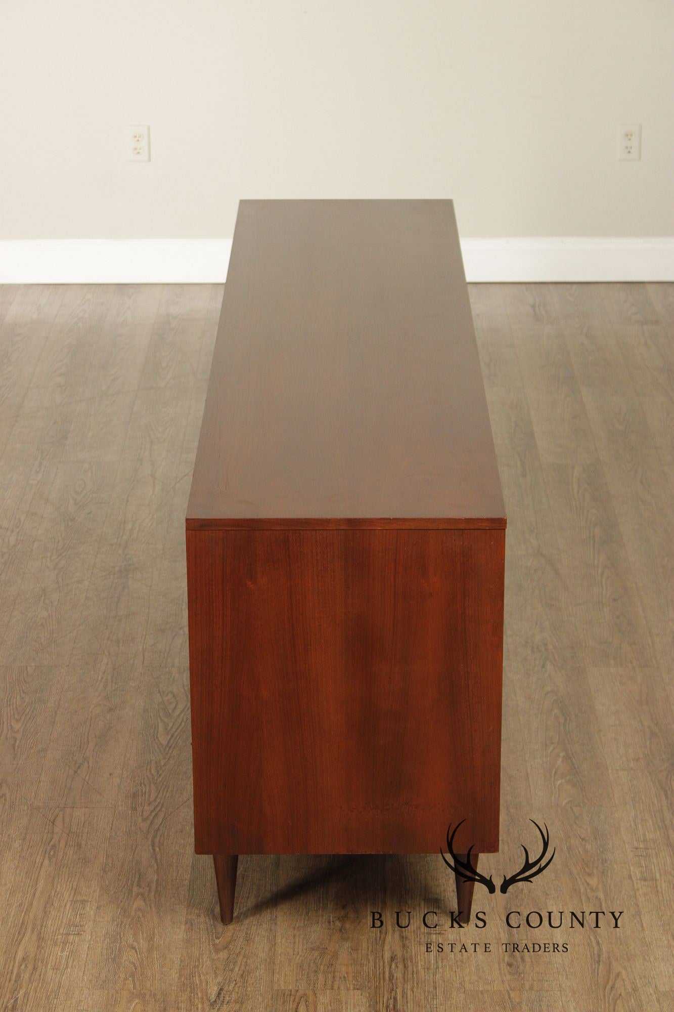 Basic Witz Mid Century Modern Walnut Triple Chest