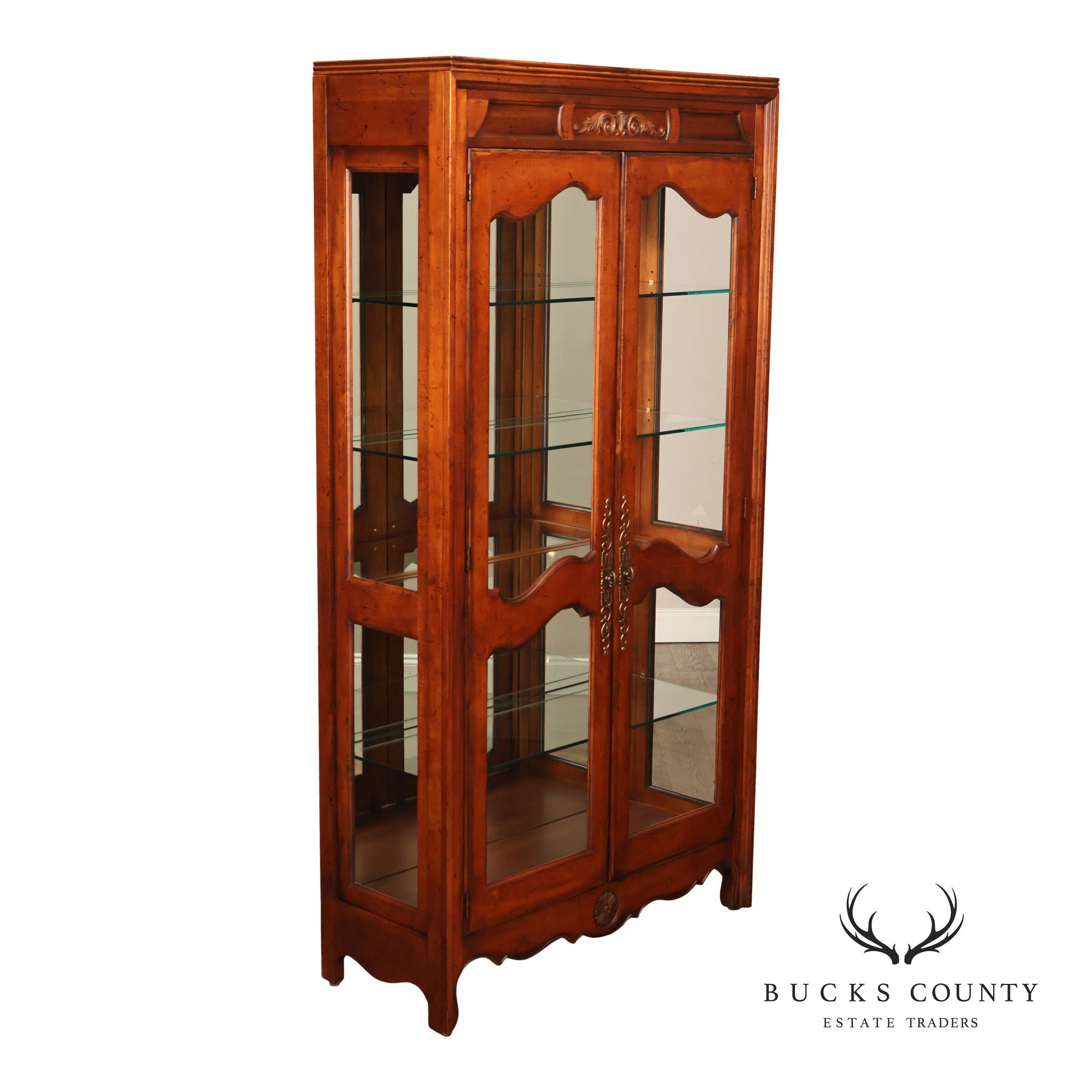 Hickory White Chateau Collection French Style Bunching Curio Cabinet