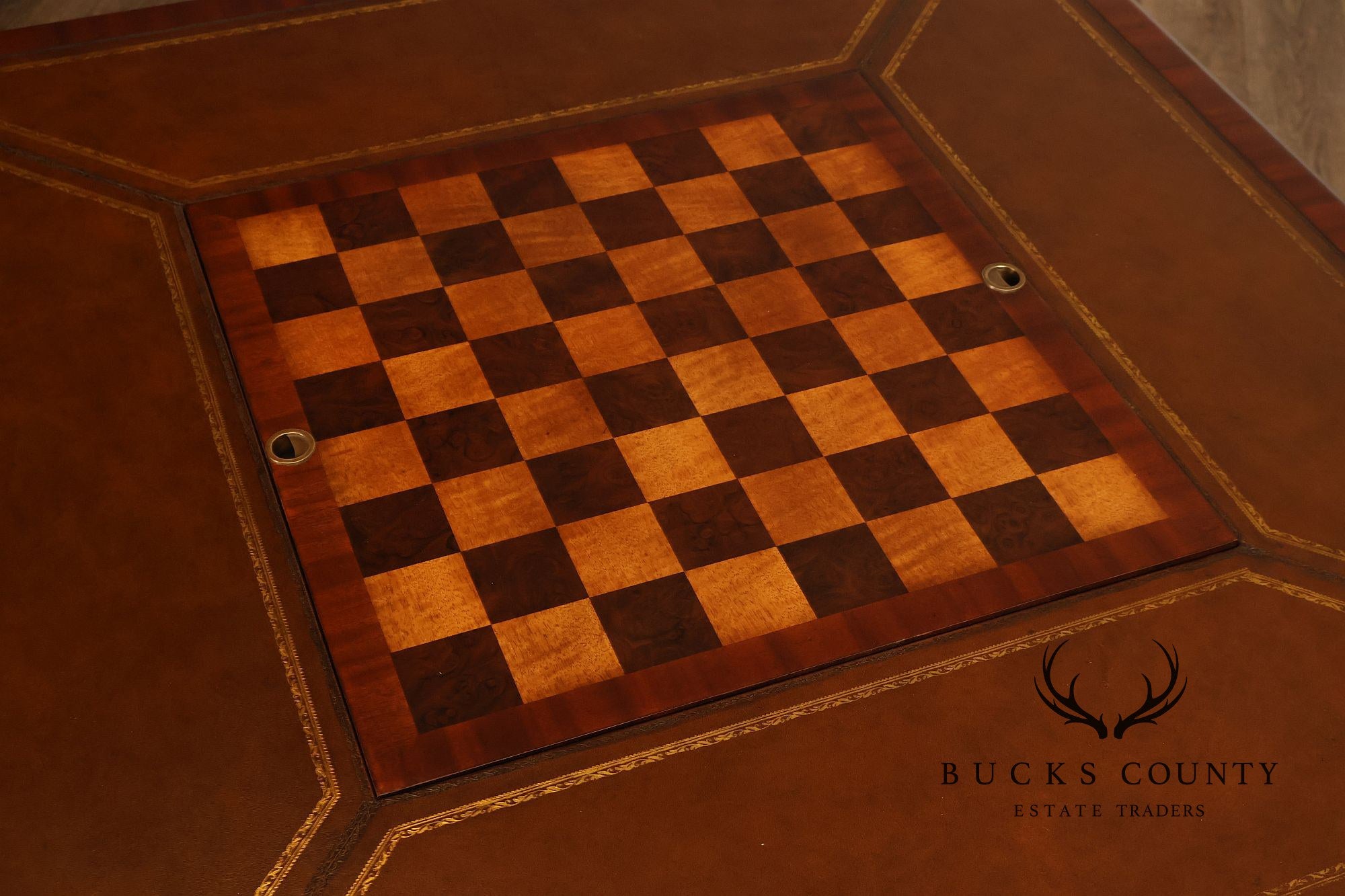 Scarborough House Federal Style Inlaid Mahogany Square Game Table