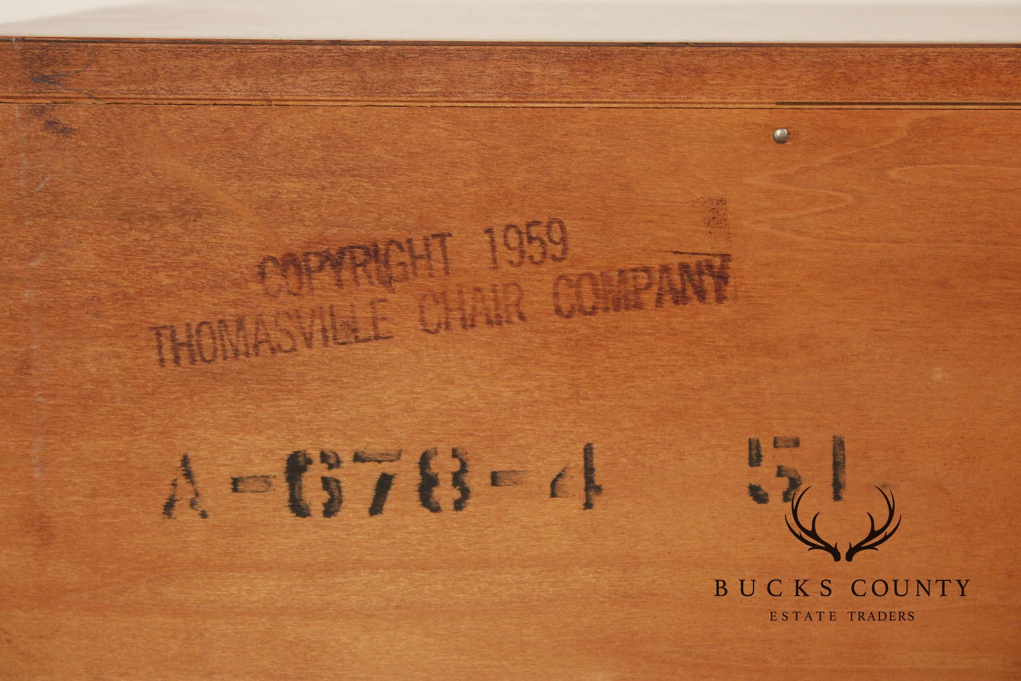 Thomasville Motif Mid-Century Modern Walnut Triple Dresser