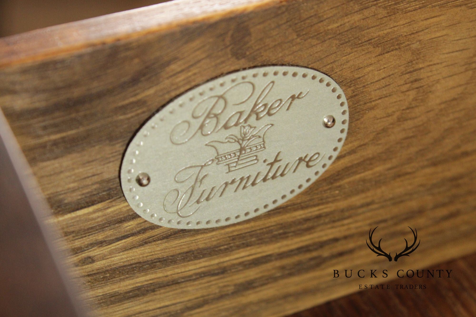 Baker Stately Homes Georgian Style Walnut Chest Of Drawers