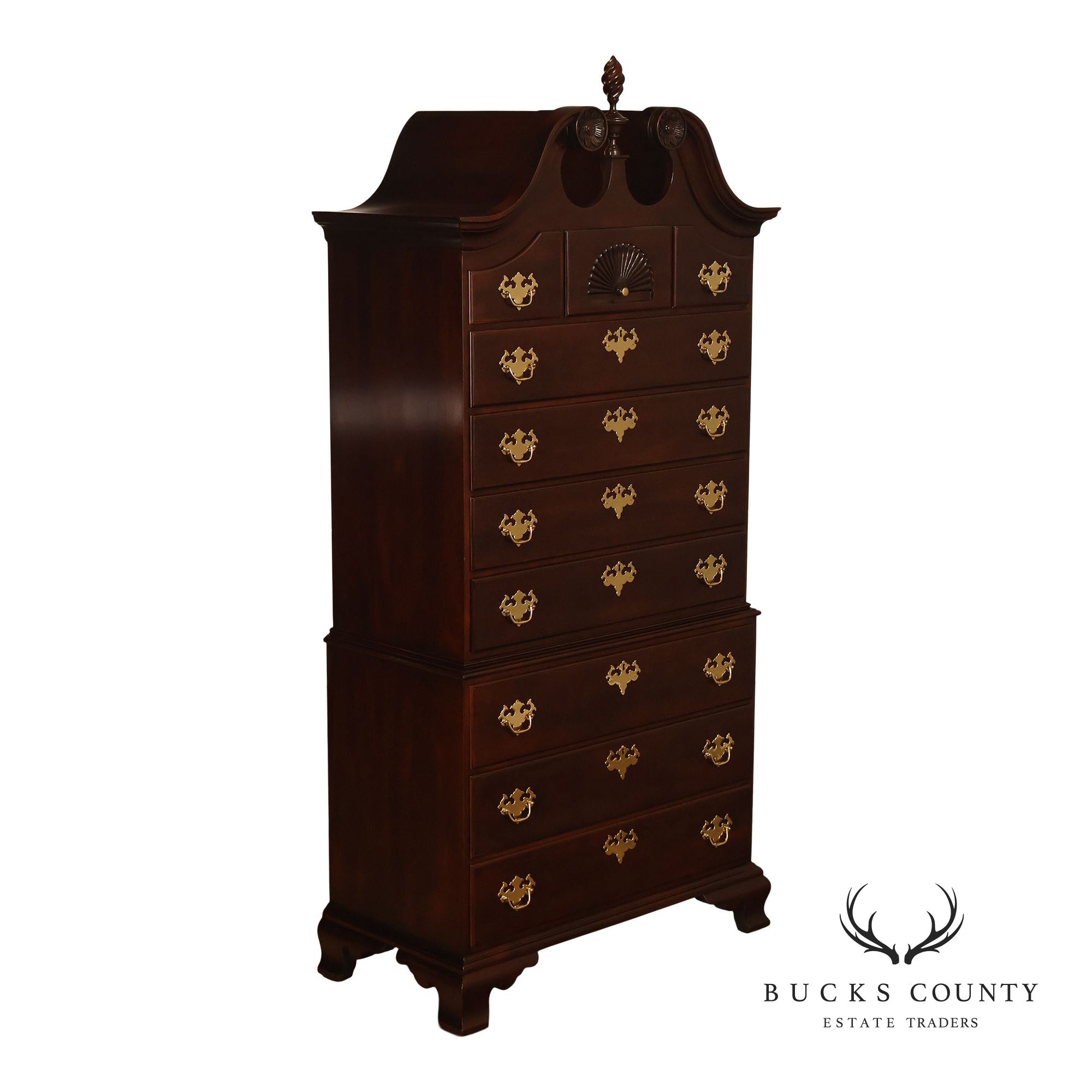 Statton Old Towne Cherry Chippendale Style Highboy Chest
