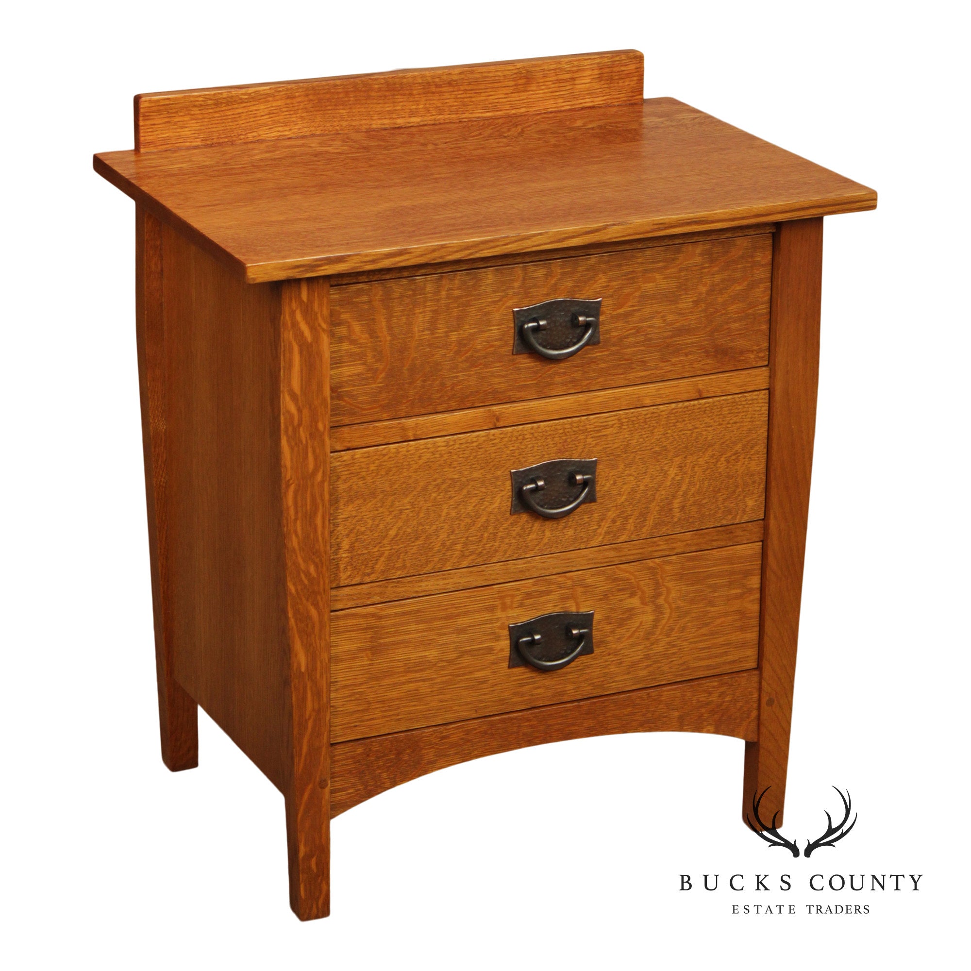 Stickley Mission Collection Harvey Ellis Oak Three Drawer Nightstand