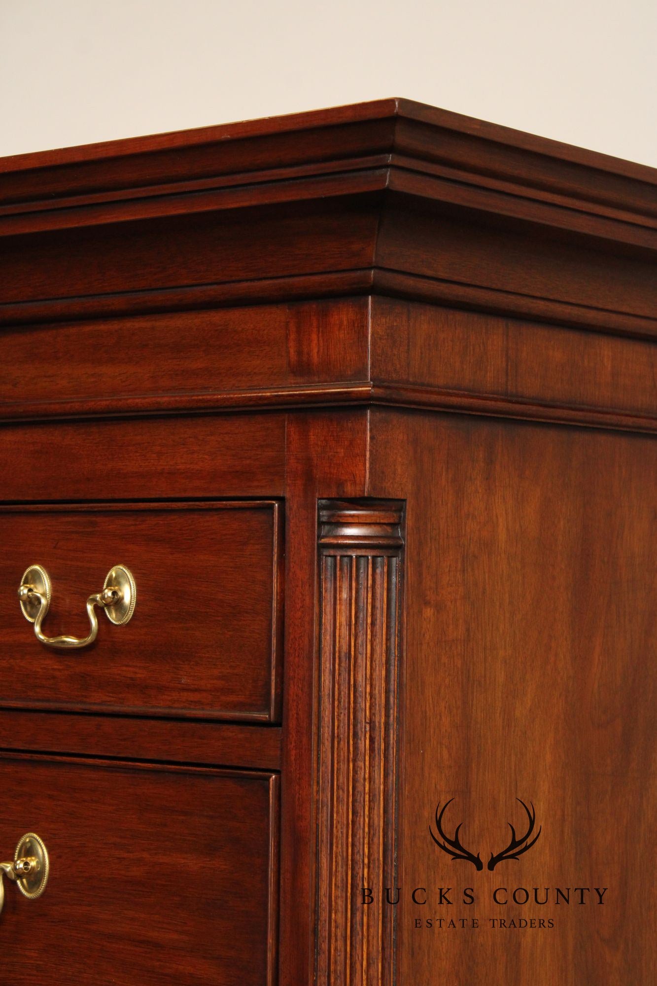 Henkel Harris Chippendale Style Mahogany New Market Tall Chest