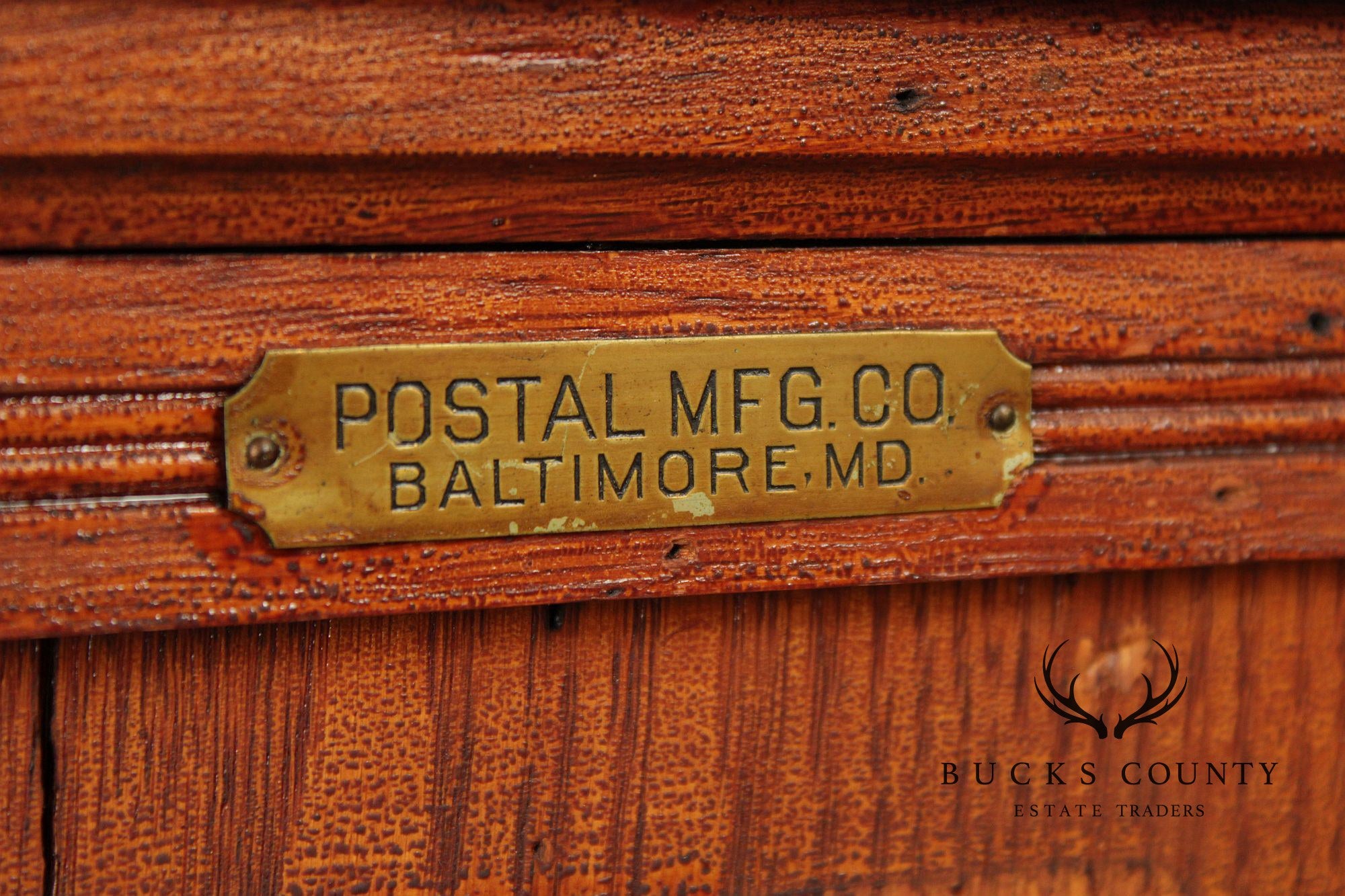 Antique Baltimore, MD Oak Post Office Mailbox Window