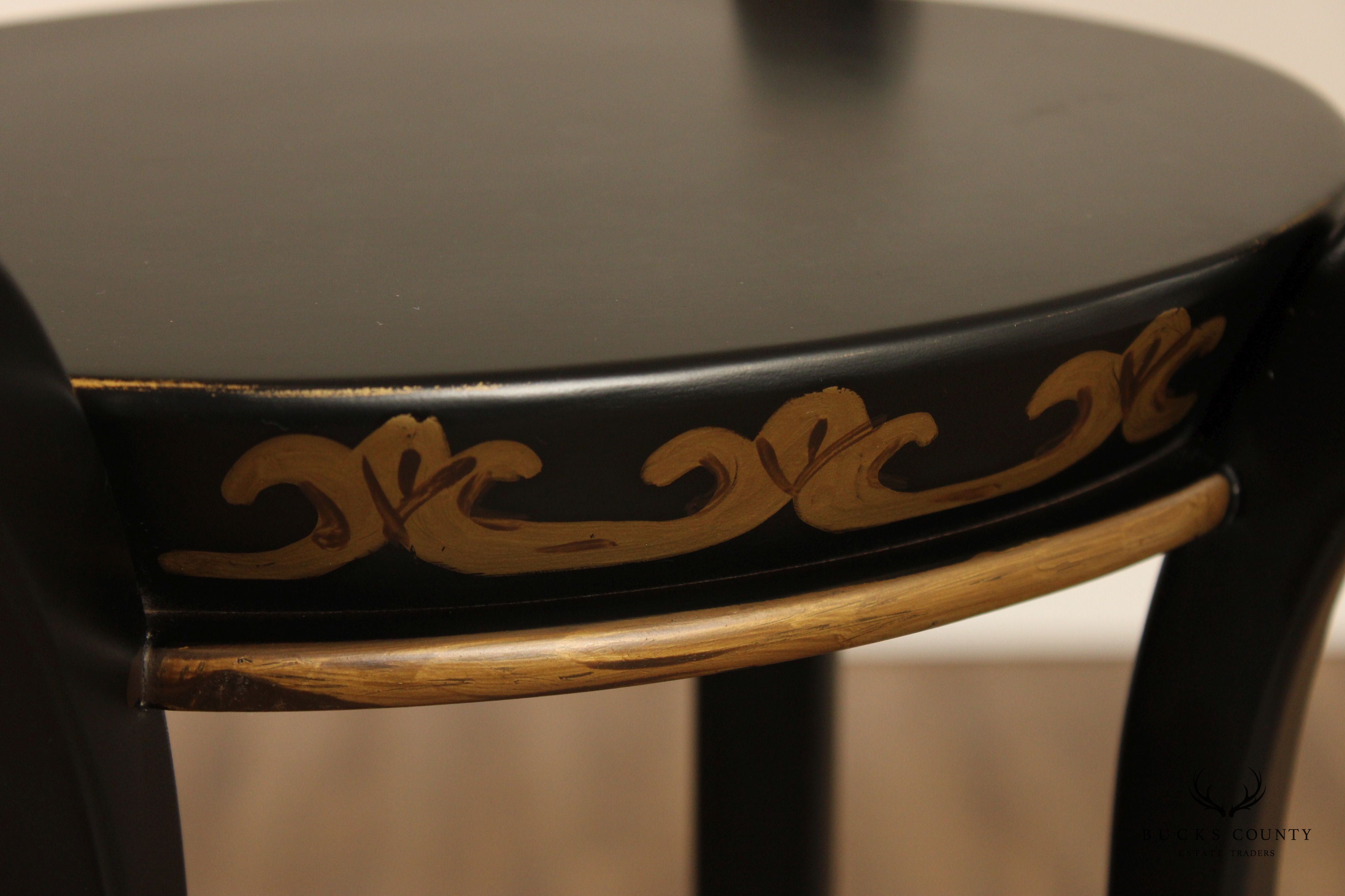 Chelsea House Ebonized Pair Of Paris Fern Stands