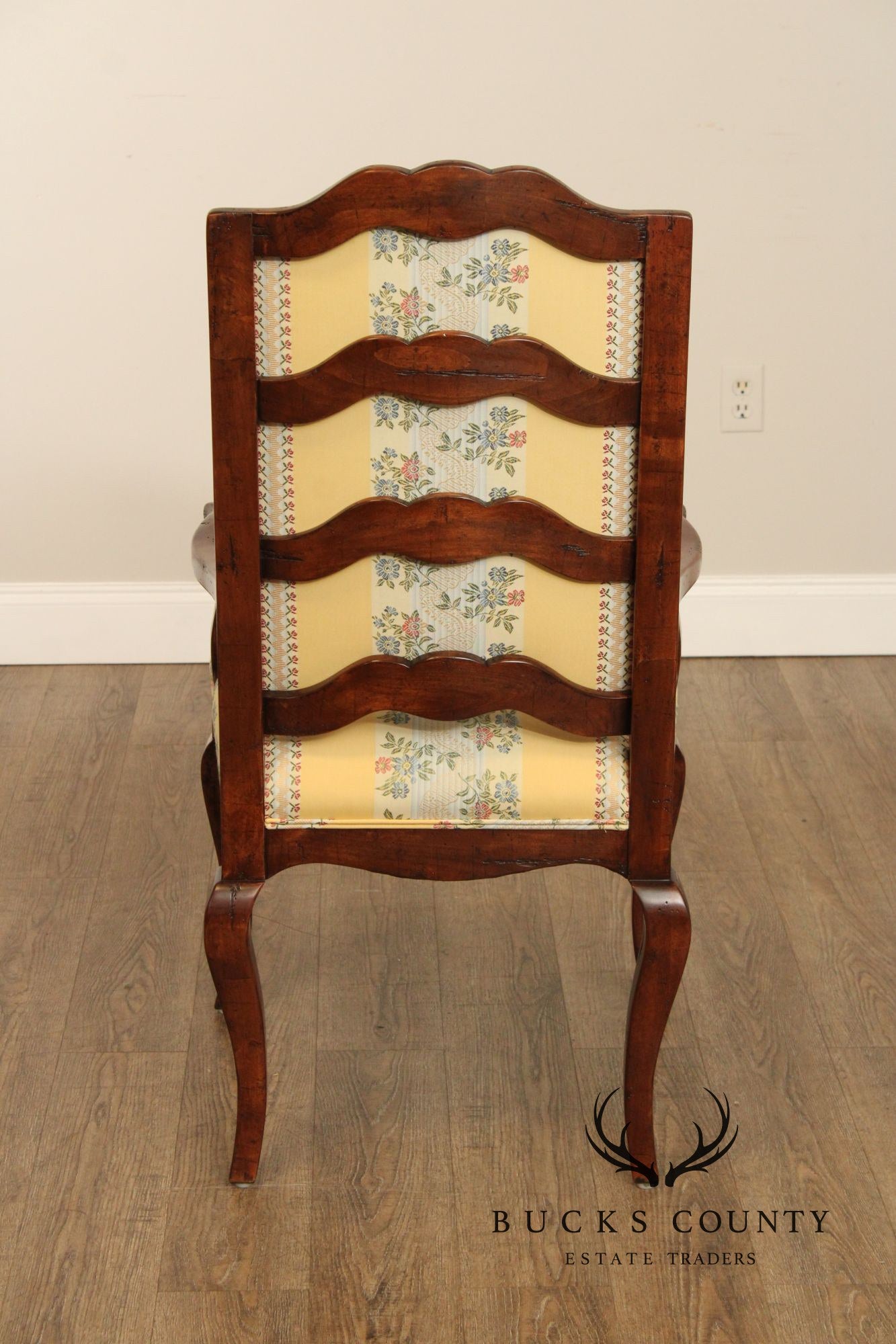 Guy Chaddock French Country Style Set Of Eight Ladder Back Dining Chairs