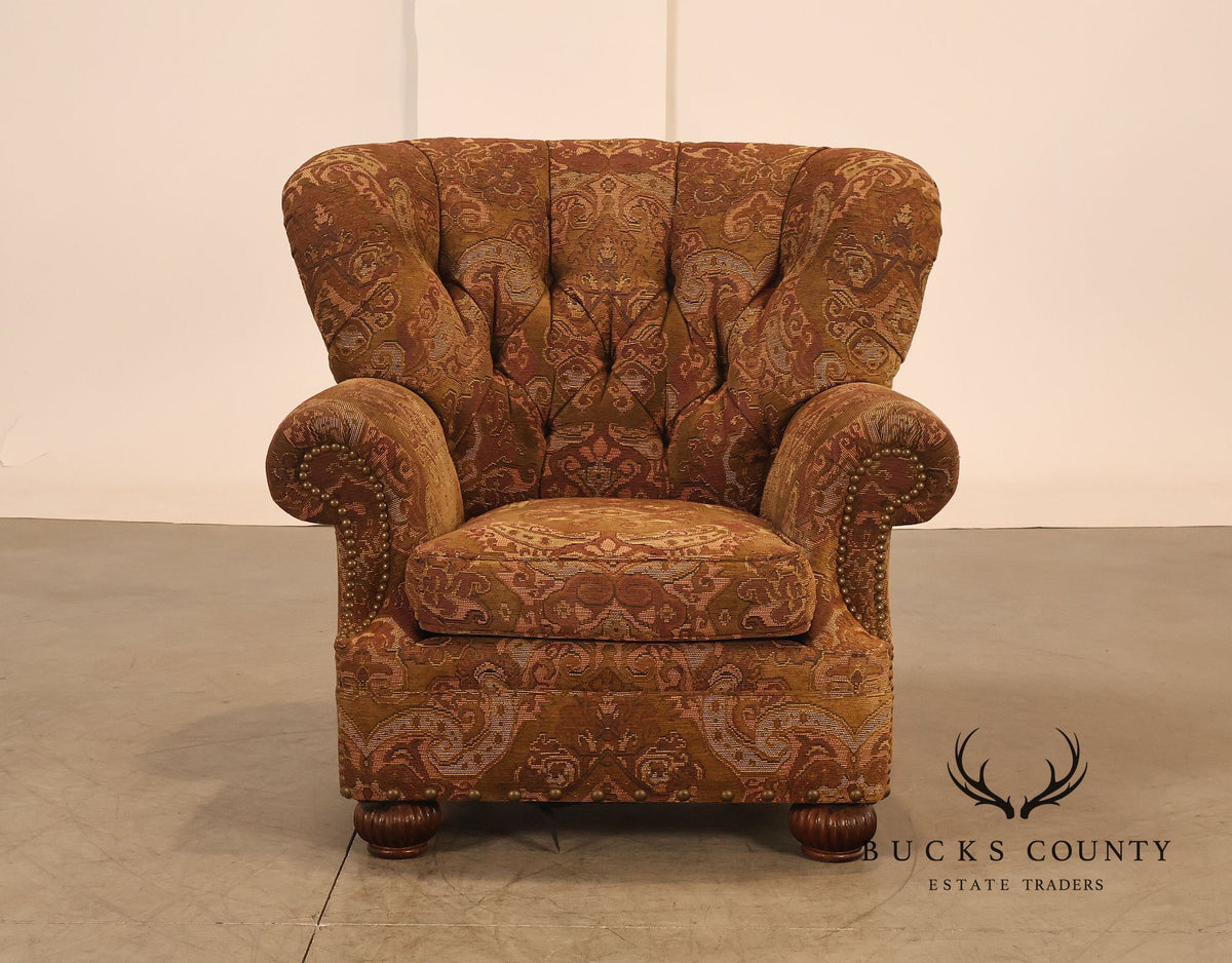 Lillian August Collection Oversized Paisley Upholstered Armchair