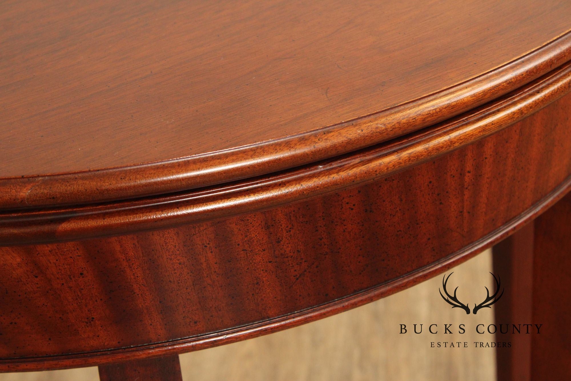 Federal Style Flip-Top Mahogany Demilune Game Table