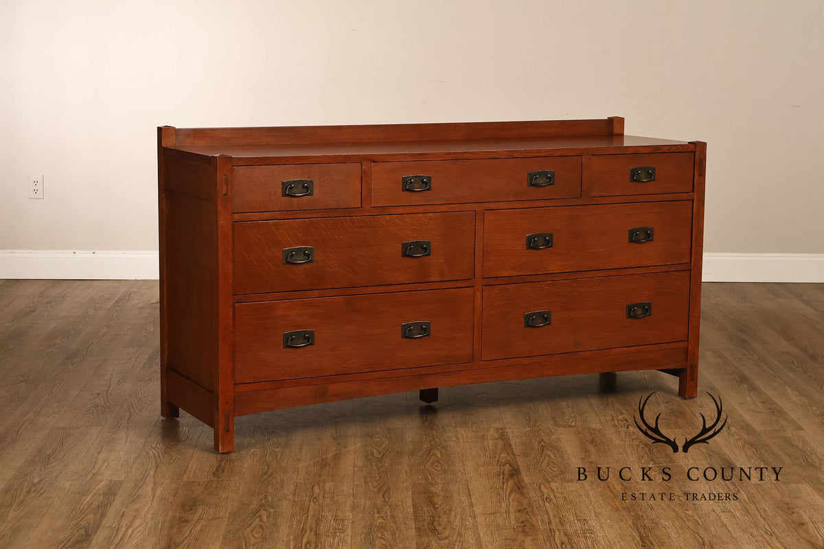 Stickley Mission Collection Oak Seven-Drawer Dresser