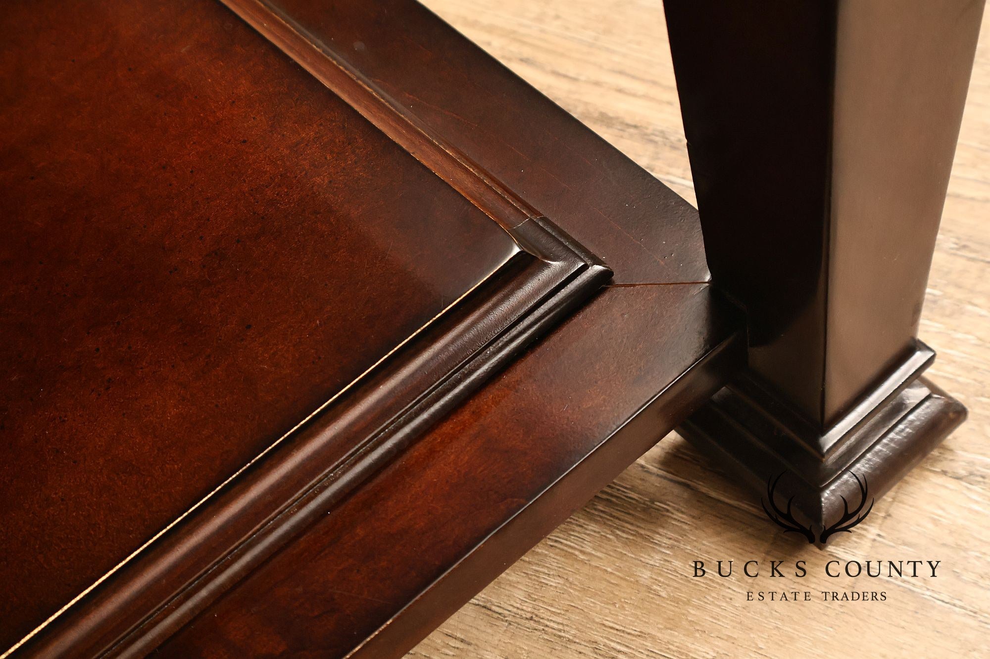 Century Furniture Large Mahogany Two Drawer Gallery Top Rectangular Cocktail Coffee Table