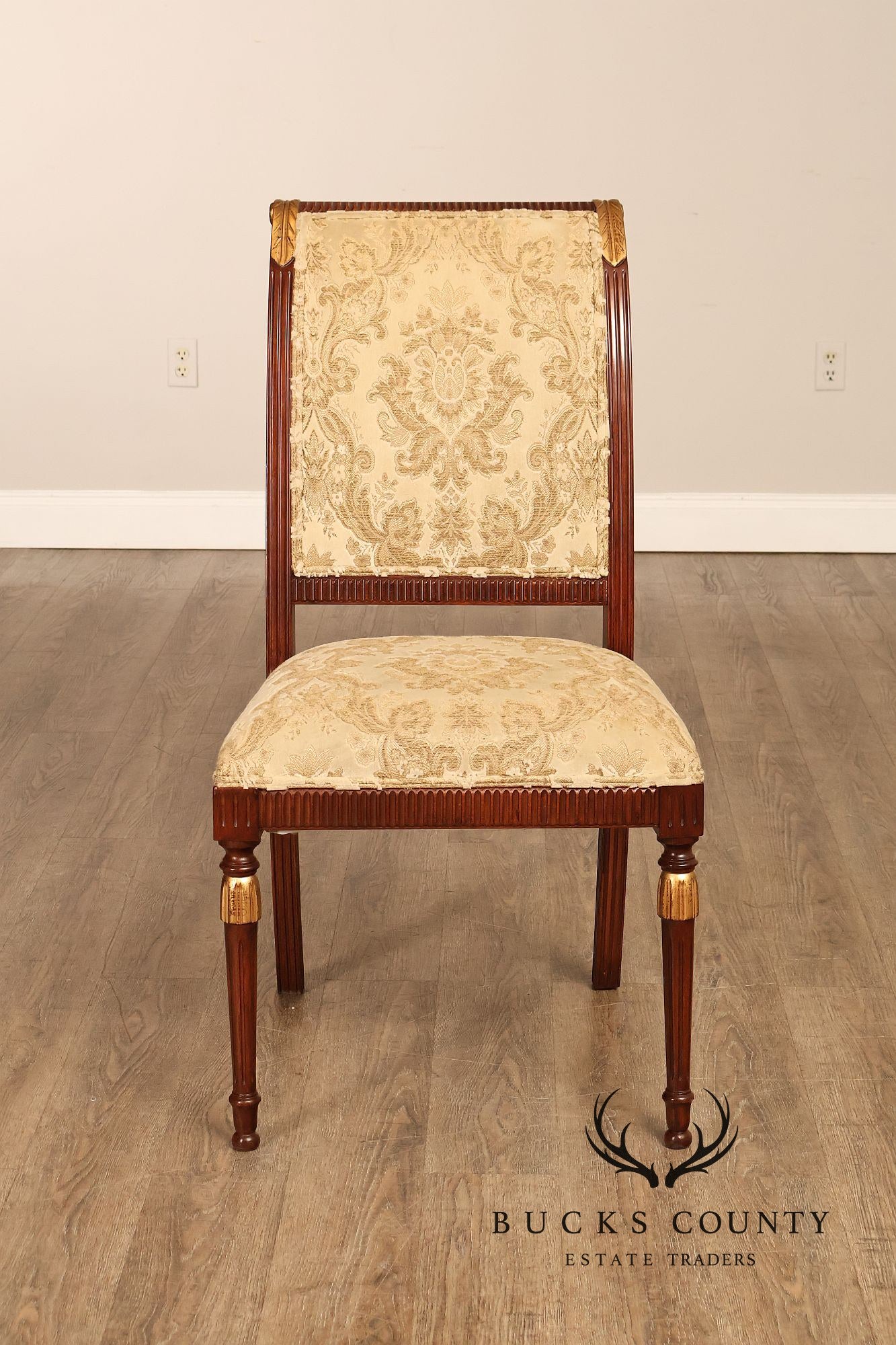 Sigla Furniture Louis XVI Style Set Of Eight Upholstered Dining Chairs