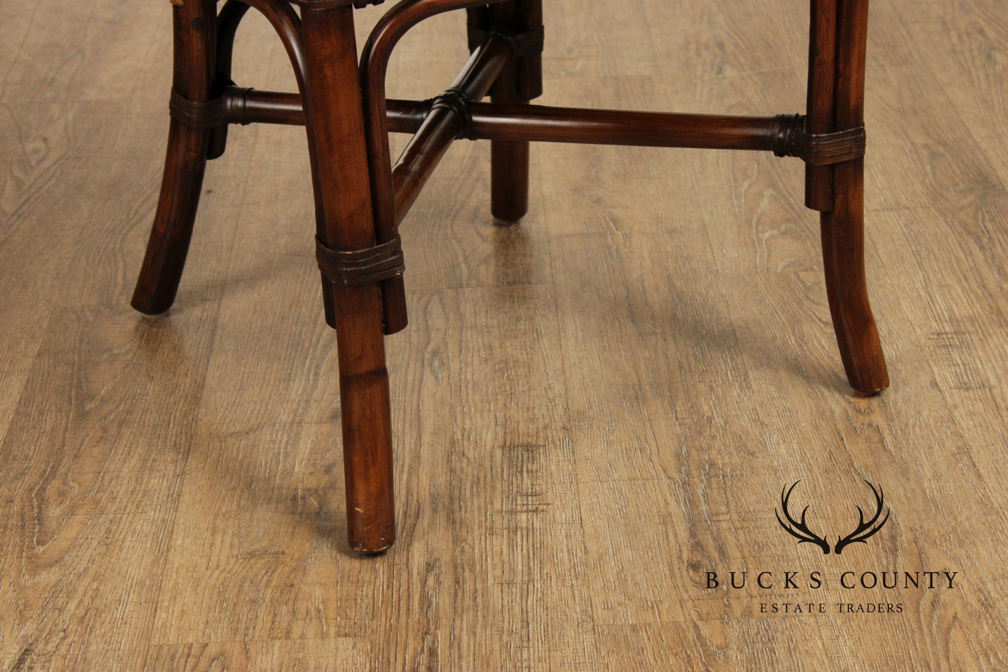 Palecek British Colonial Style Bamboo and Rattan Side Chair