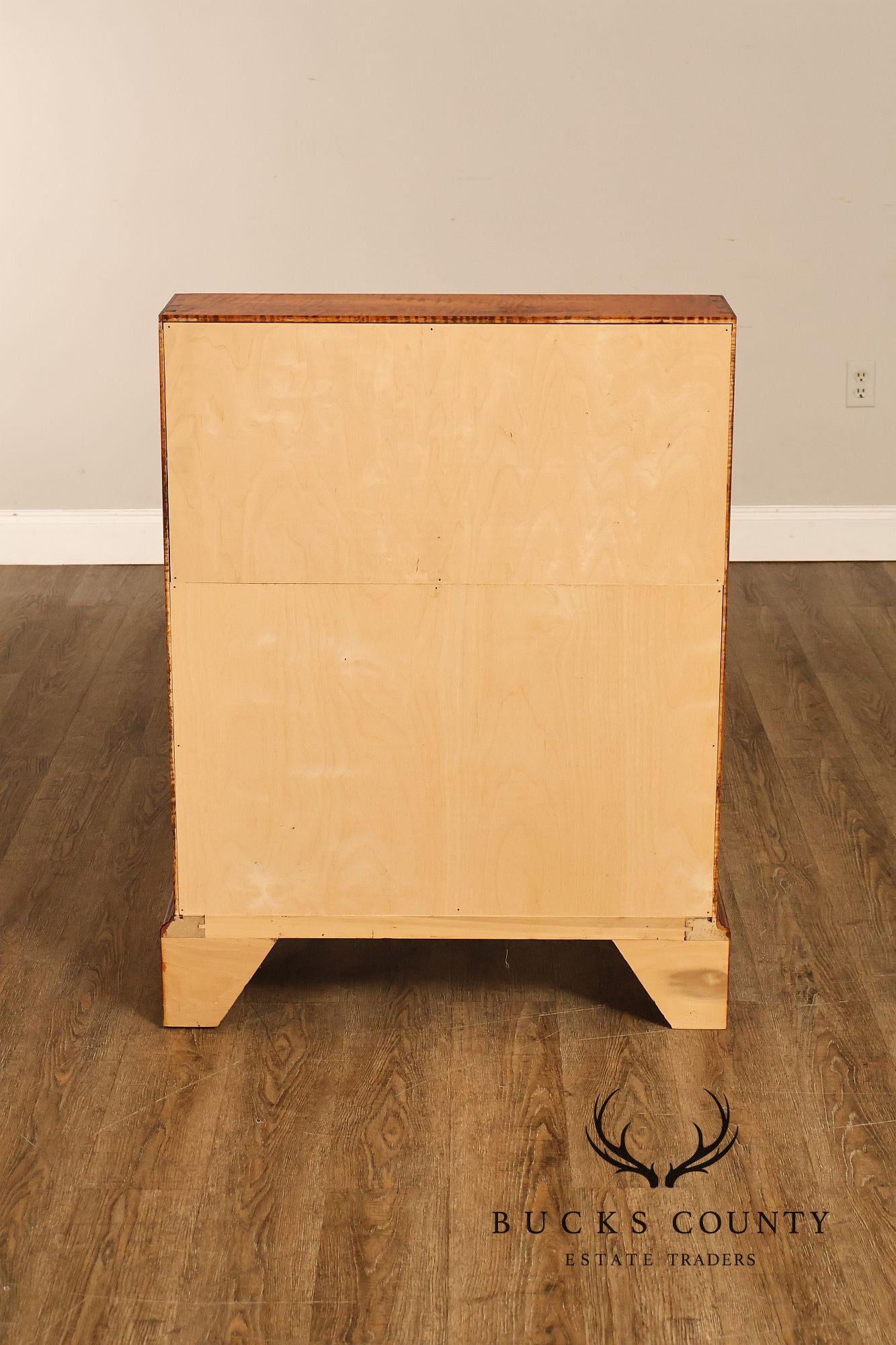 Custom Tiger Maple Slant Drop Front Secretary Desk