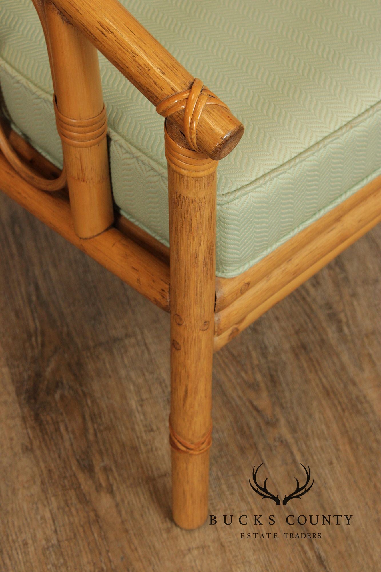 Hollywood Regency Rattan Lounge Chair