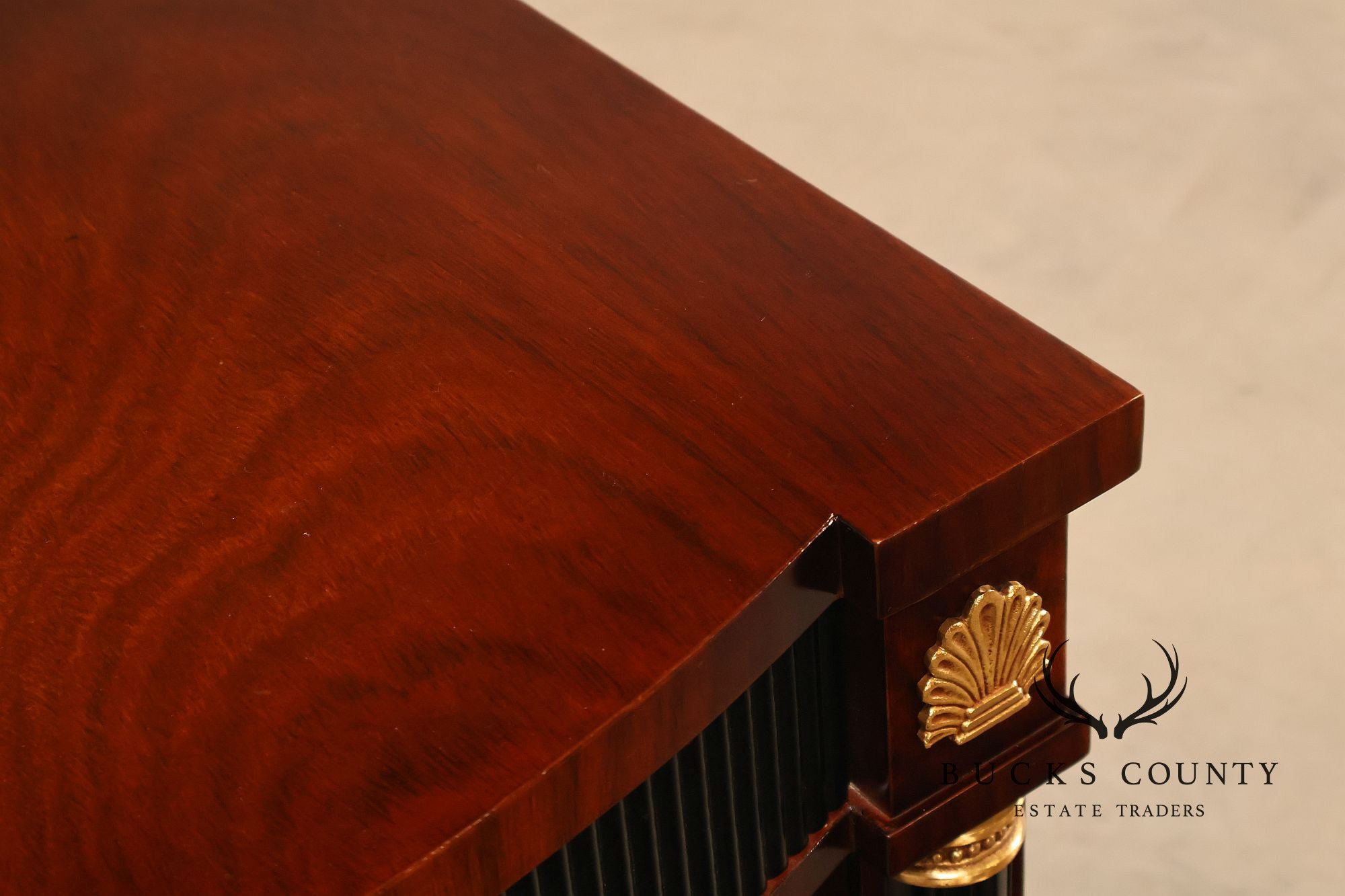 Mariner Luxury Furniture Empire Style Pair Of Mahogany Nightstands