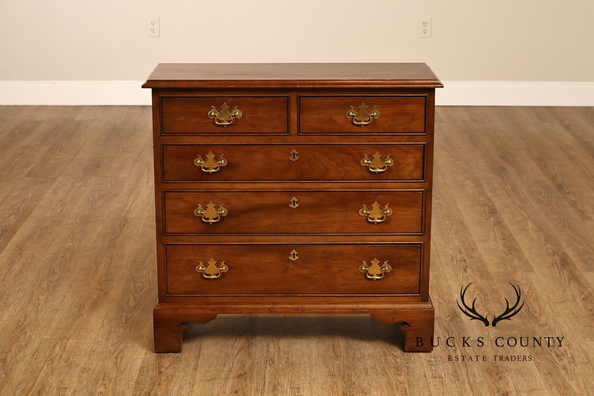Stickley Chippendale Style Cherry Chest Of Drawers