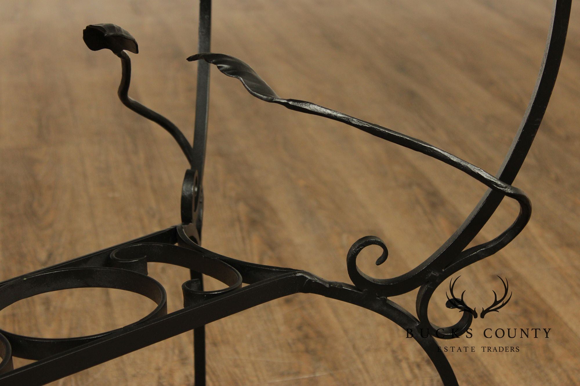 Salterini Style Wrought Iron & Glass Rectangular Console Table