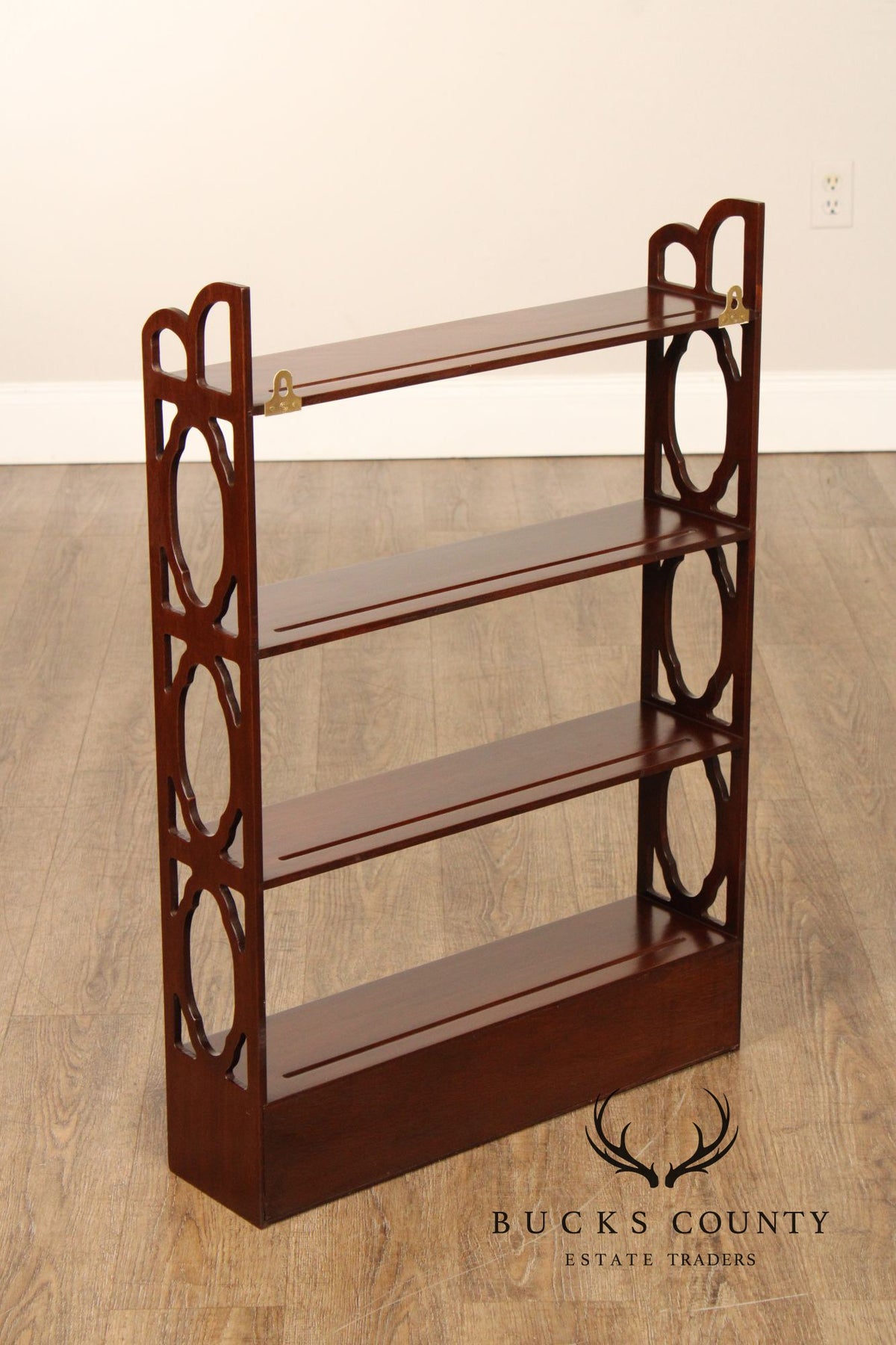 Chippendale Style Mahogany Wall-Hanging Display Shelf