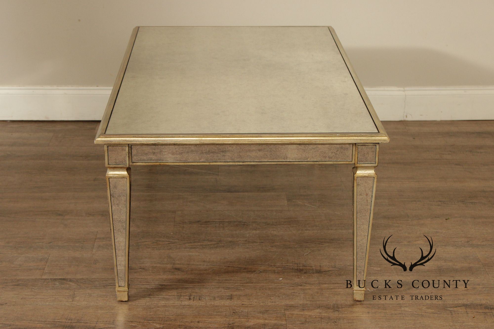 Ethan Allen Hollywood Regency Mirrored Coffee Table