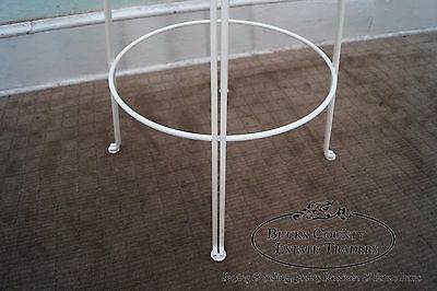 Mid Century Modern Set of 3 Painted Metal Bar Stools