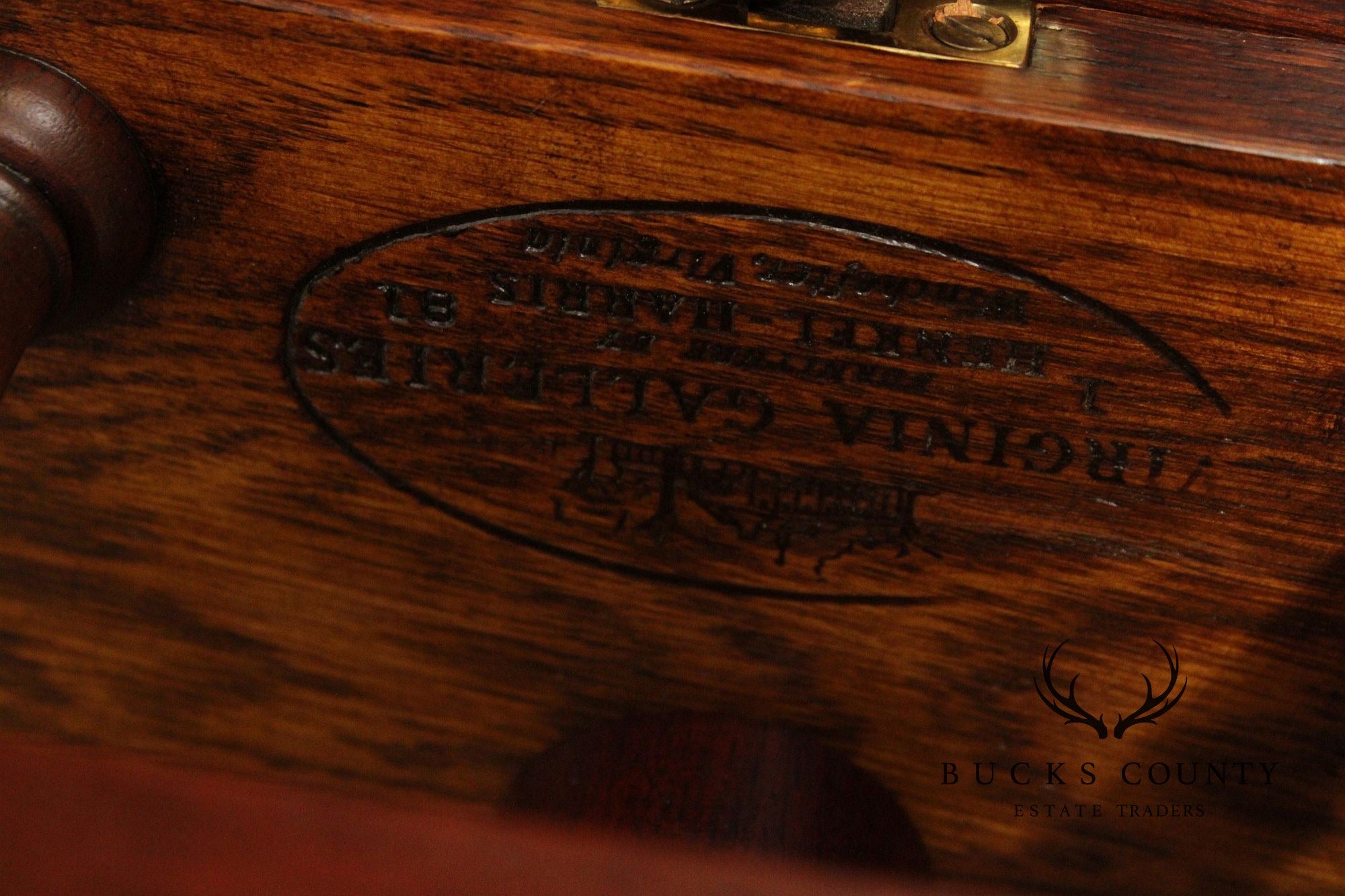 Henkel Harris Carved Mahogany Tilt Top Tea Table