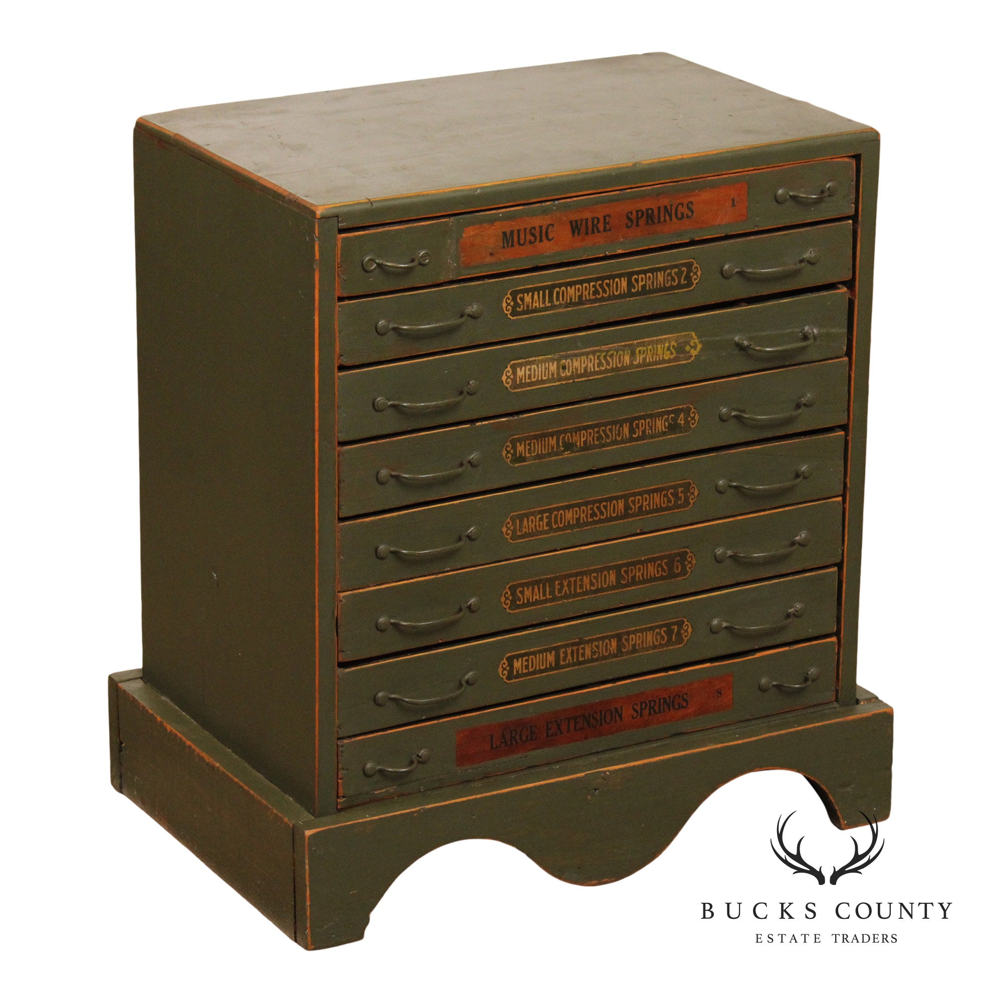Antique Country Store Compression Spring Cabinet