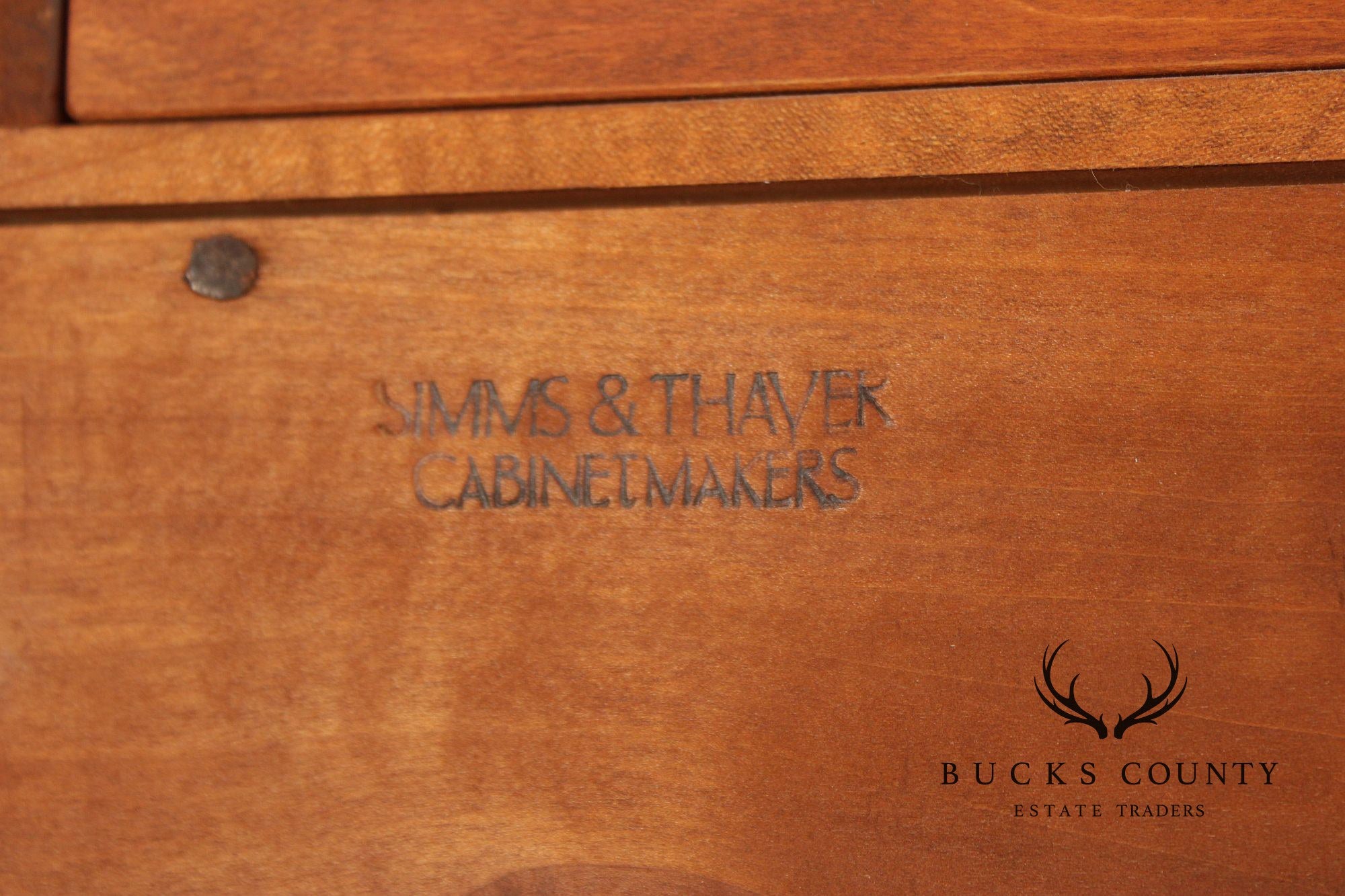 Simms & Thayer Queen Anne Style Tiger Maple Highboy