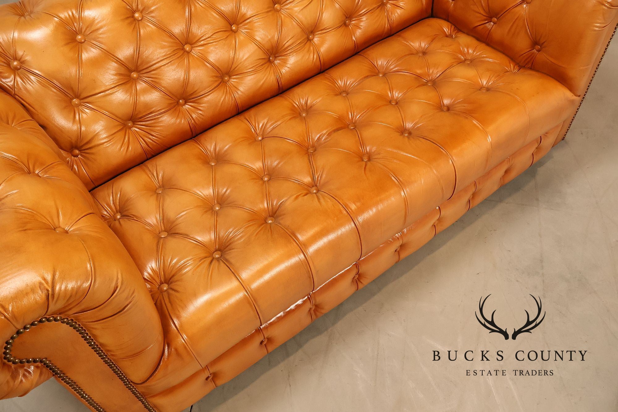 Tufted Leather Chesterfield Sofa