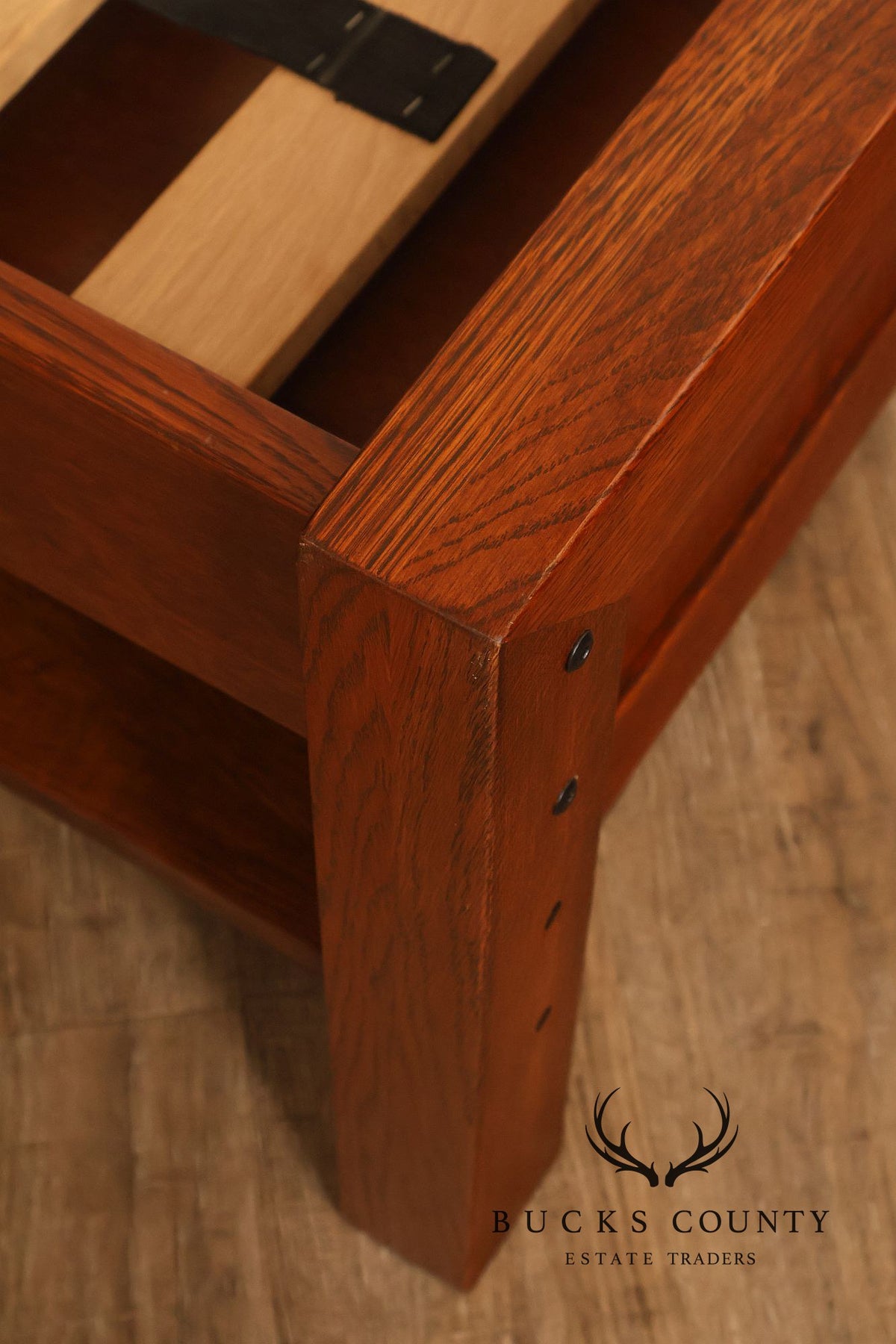 Stickley Antiquities Collection Mission Oak Twin Storage Bed