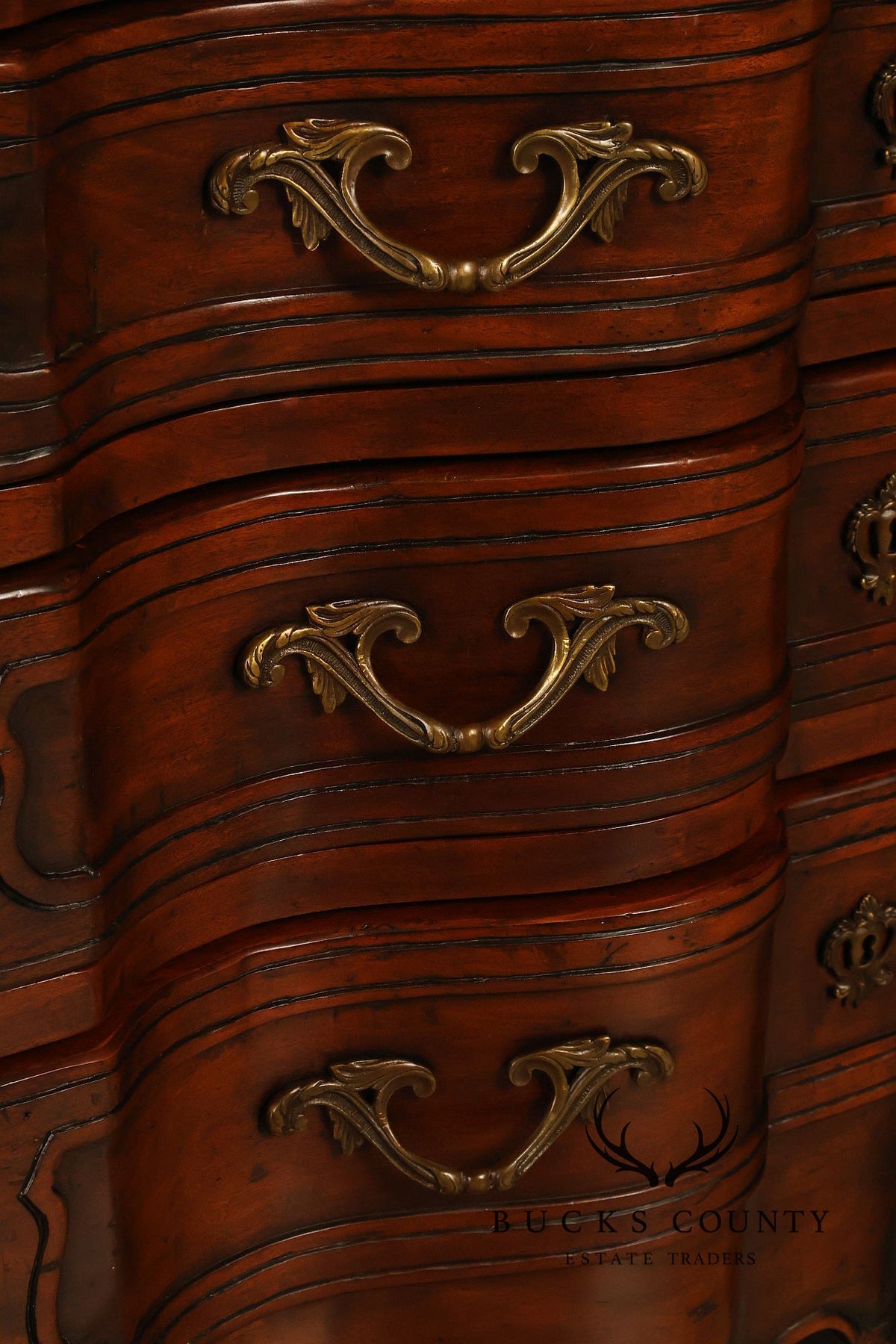French Provincial Style Marble Top Chest of Drawers