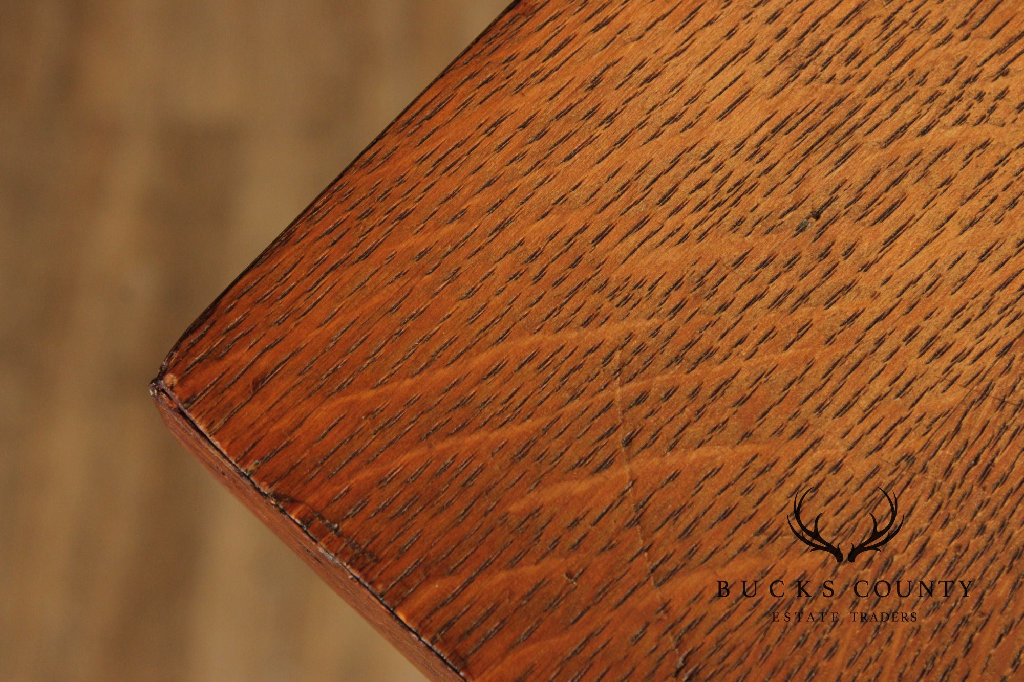 Antique Arts and Crafts Oak Library Table Writing Desk