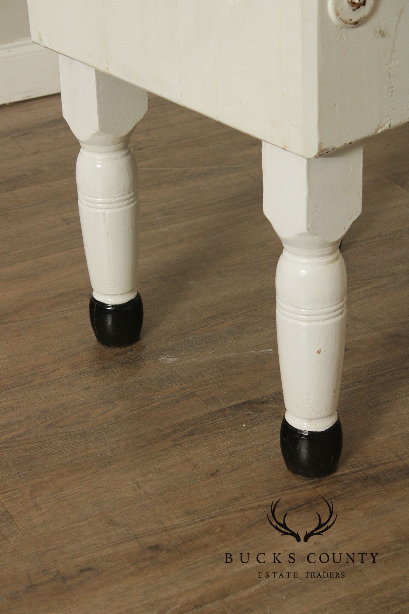 Vintage Painted Butcher Block Table