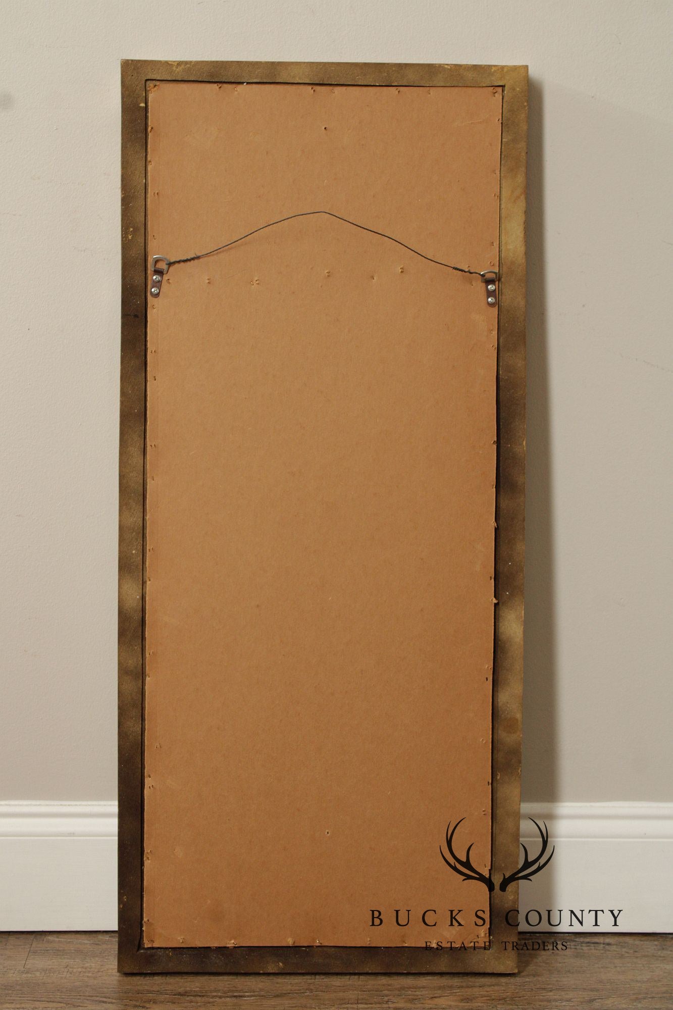 Vintage Eglomise and Giltwood Empire Style Trumeau Mirror