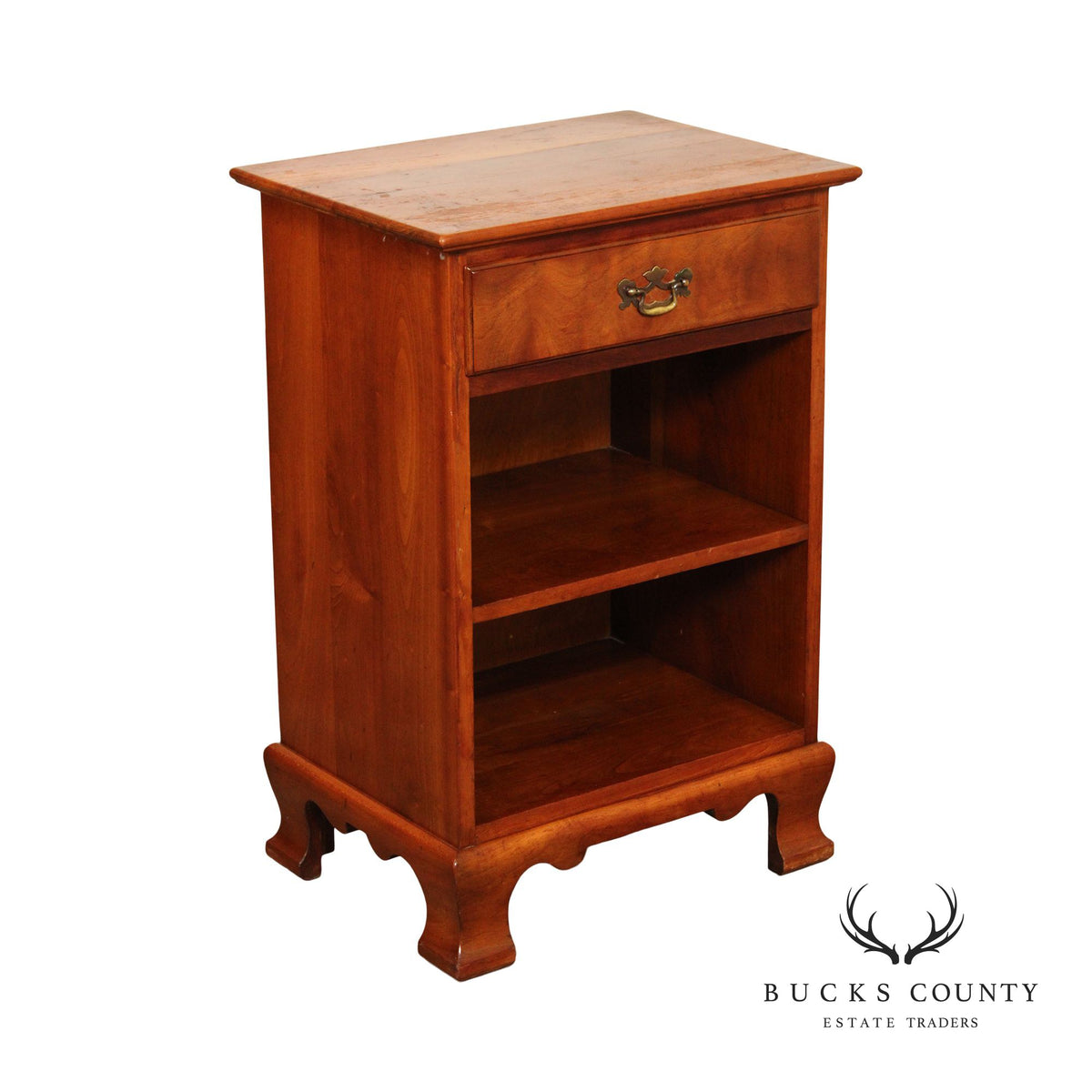 Stickley Chippendale Style Cherry Open Nightstand