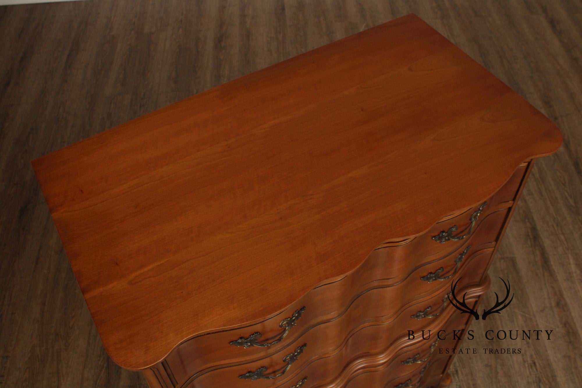 French Provincial Style Vintage Cherry Chest on Chest