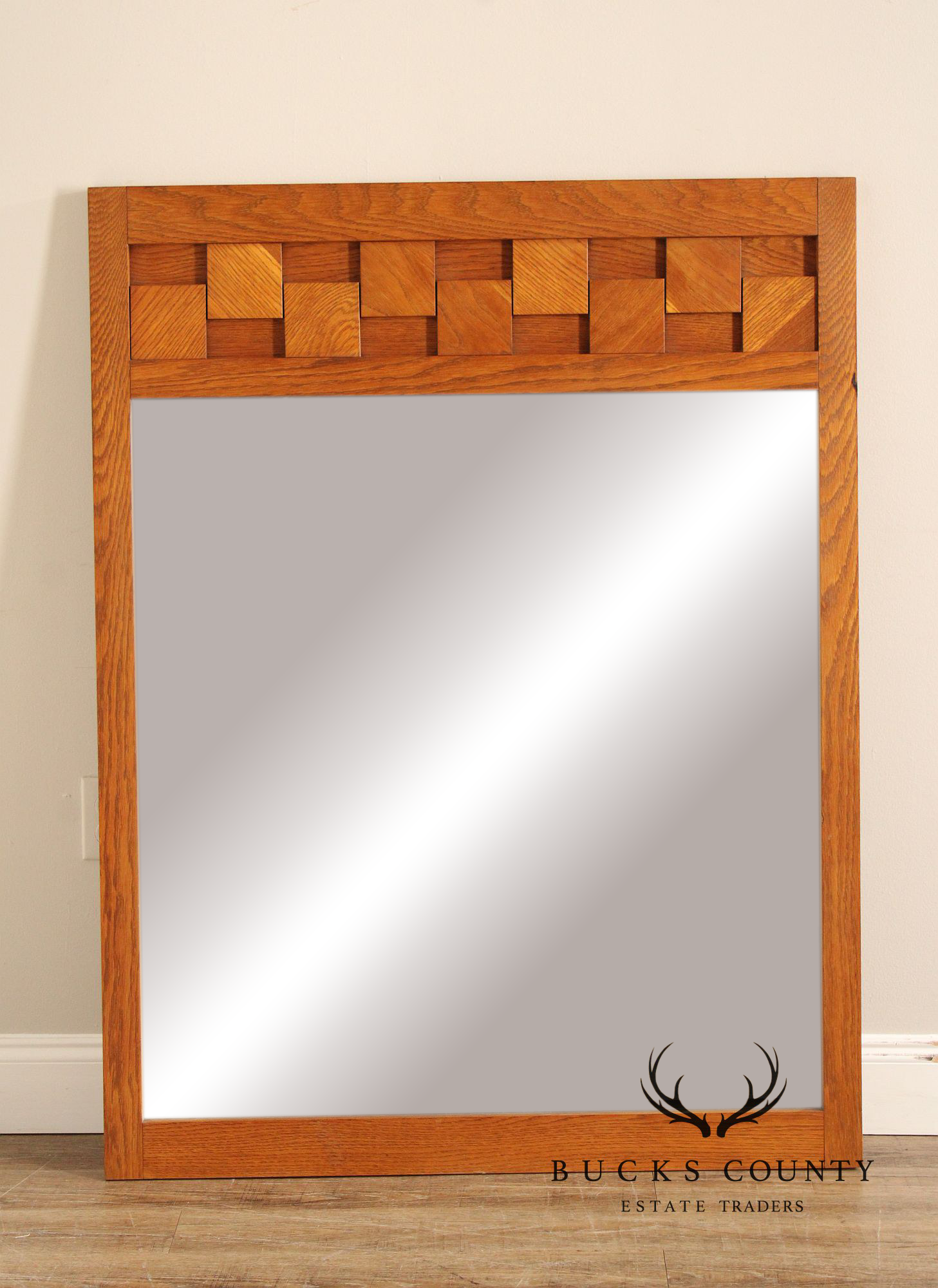 Lane Brutalist Oak Wall Mirror