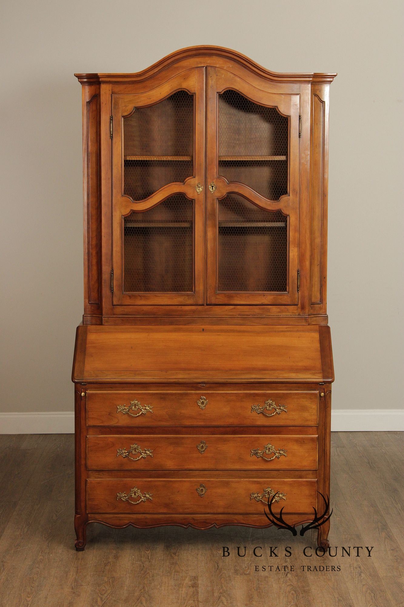 Baker Collector's Edition French Provincial Style Bookcase Top Secretary Desk