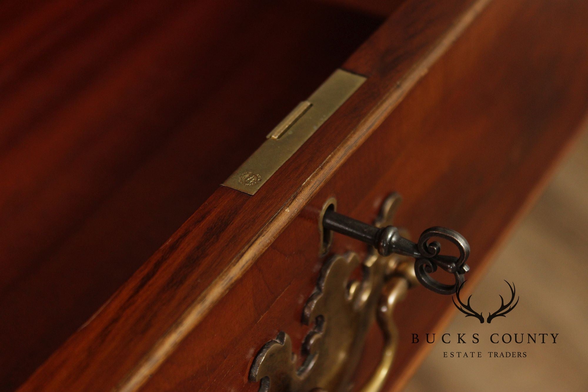 Trosby Furniture English Mahogany Armoire Cabinet