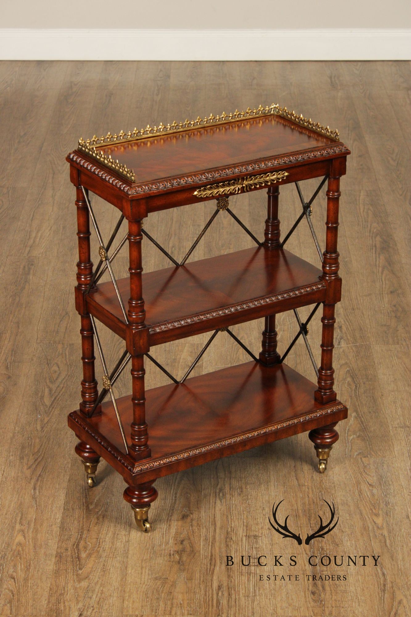 Maitland Smith George IV Style Pair of Mahogany Bookcases