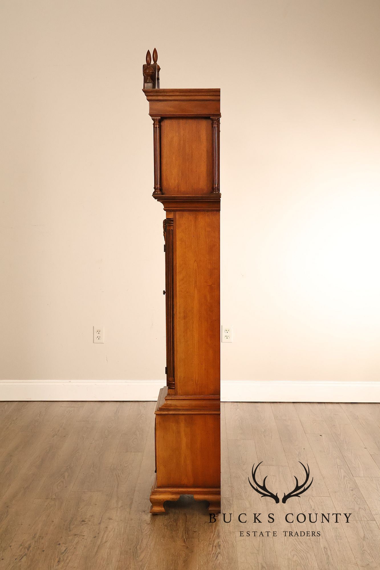 Howard Miller Chippendale Style Cherry Grandfather Grandmother Clock