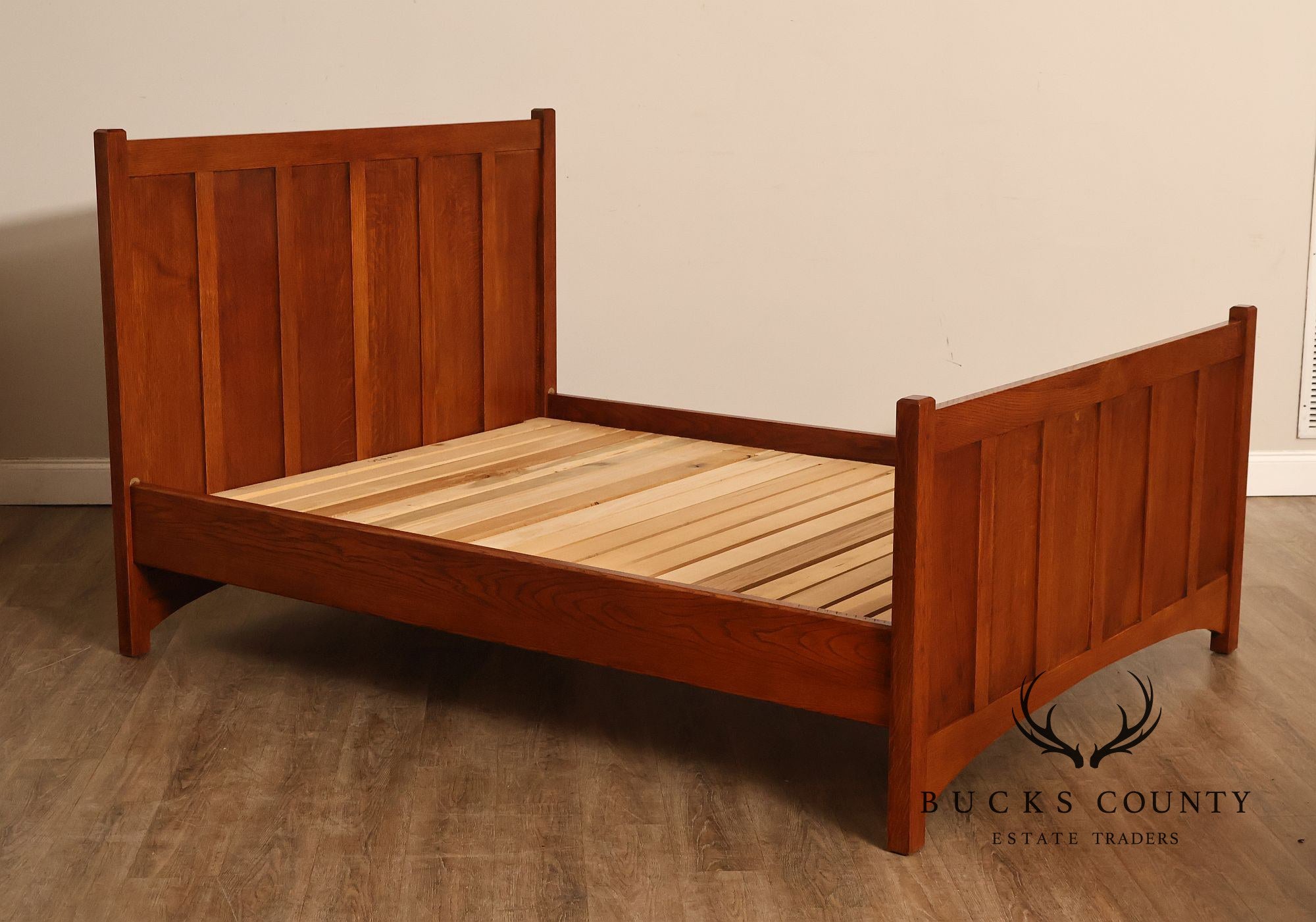 Custom Mission Oak Full Oak Bed