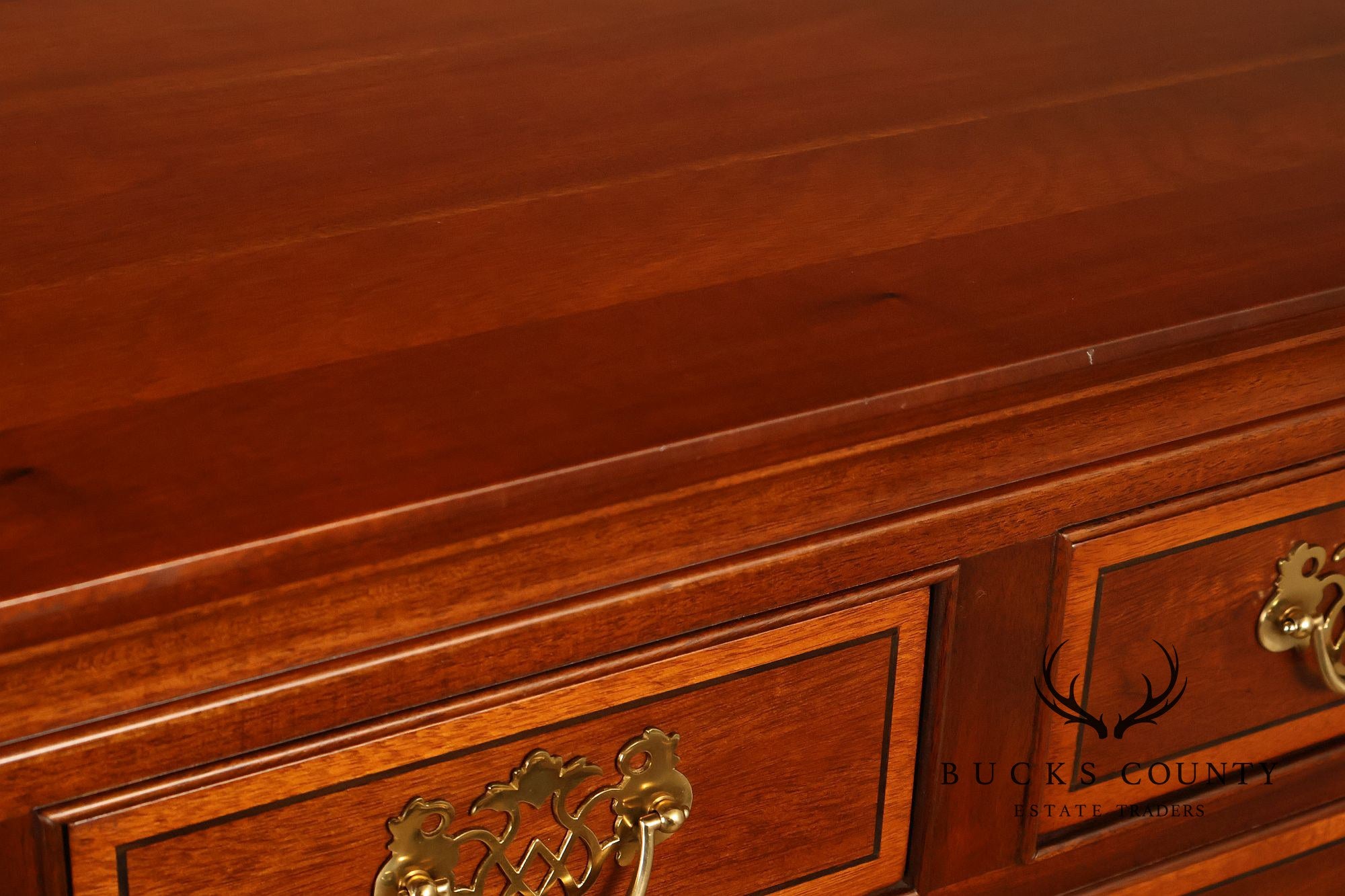 Stickley Georgian Style Banded Mahogany Tall Chest