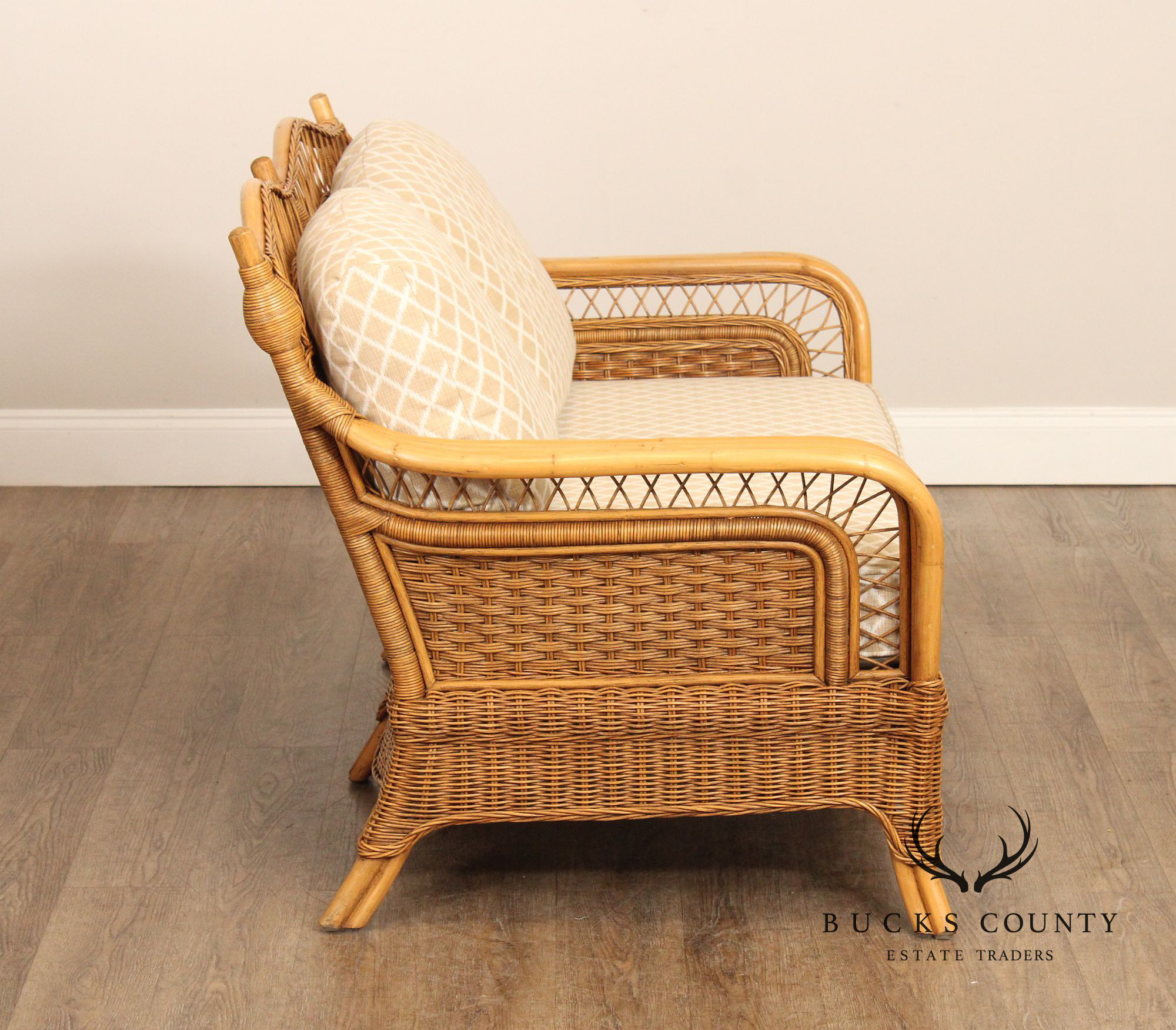 Braxton Culler Rattan and Wicker Loveseat